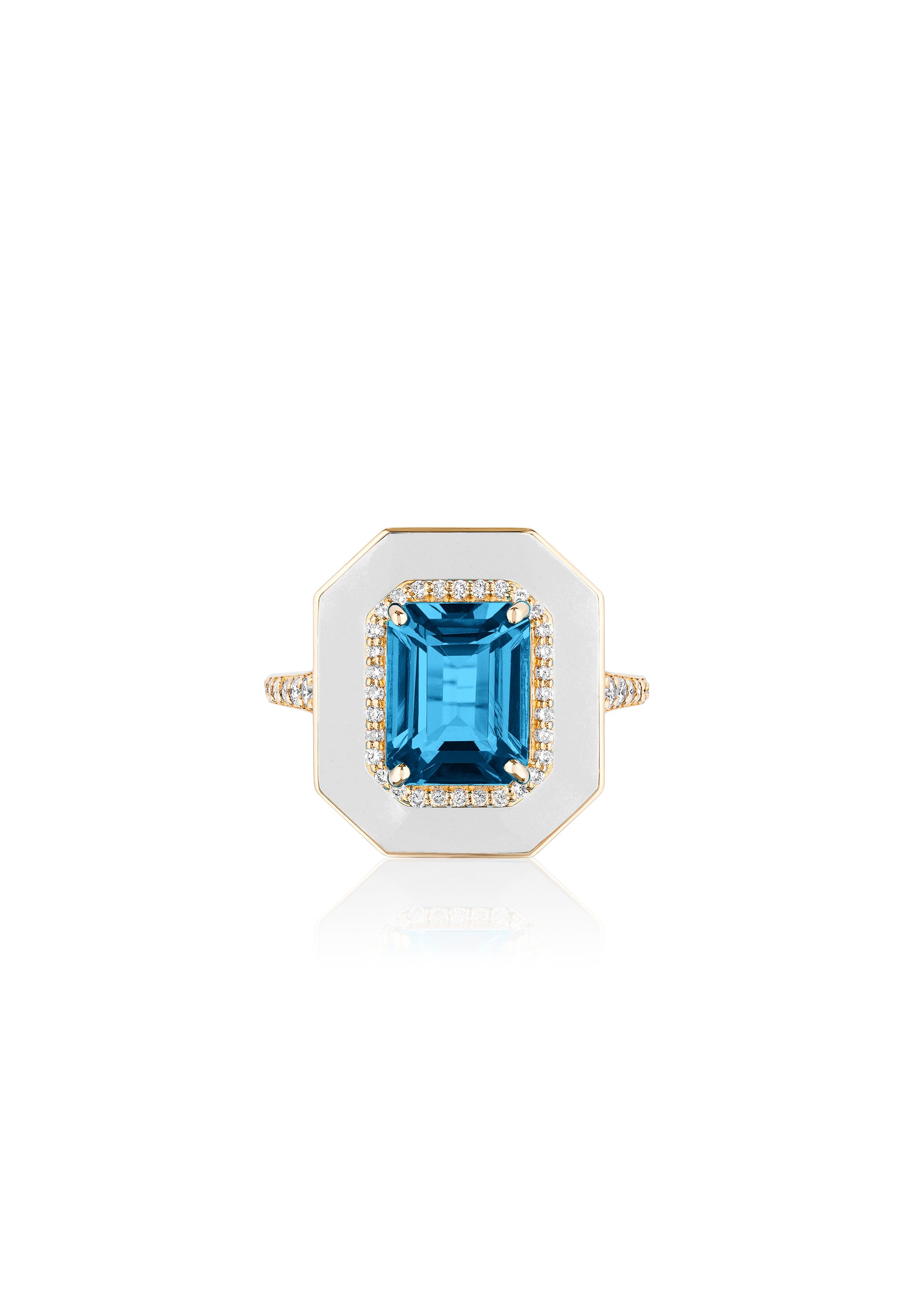 London Blue Topaz with White