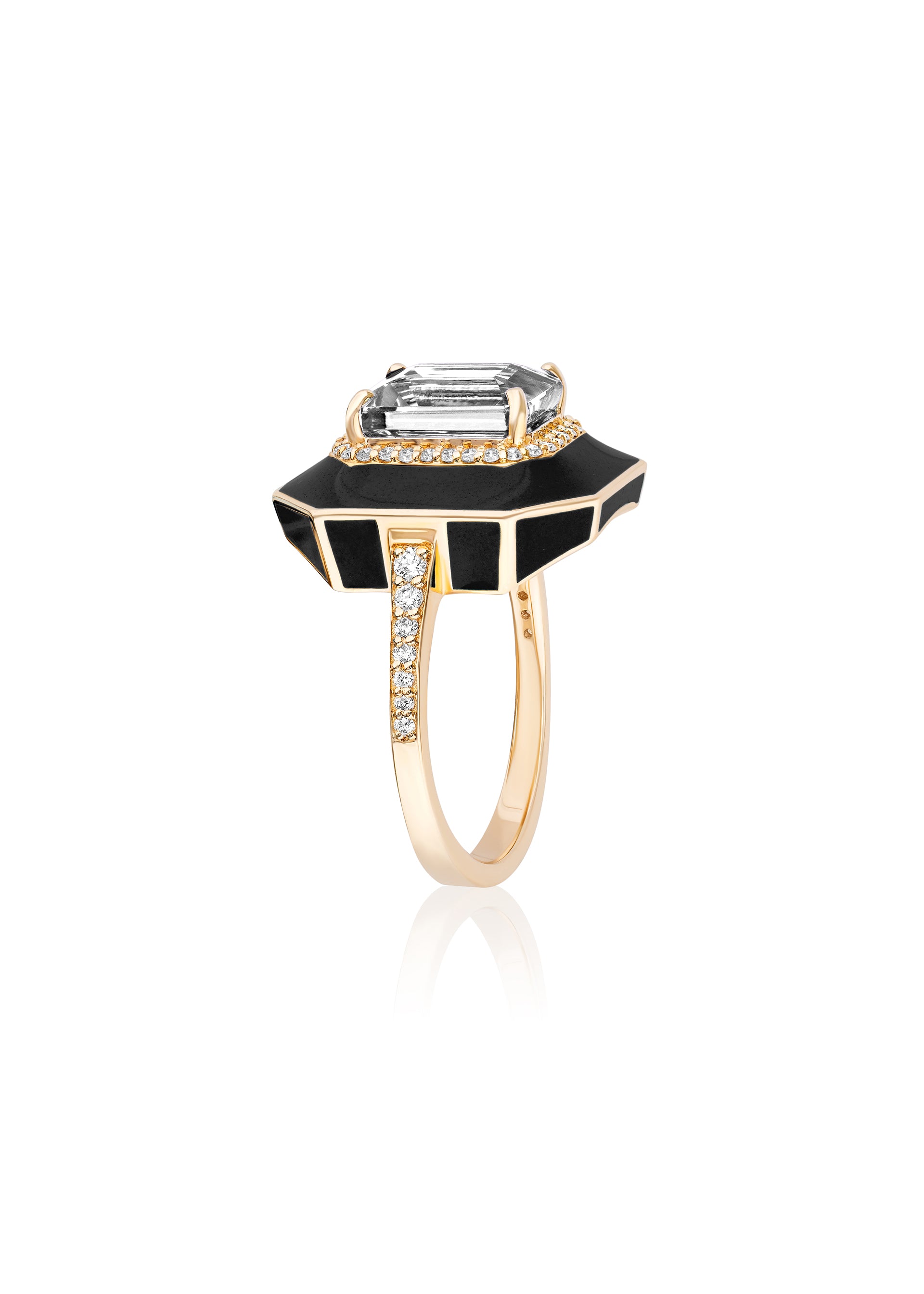 Rock Crystal with Black