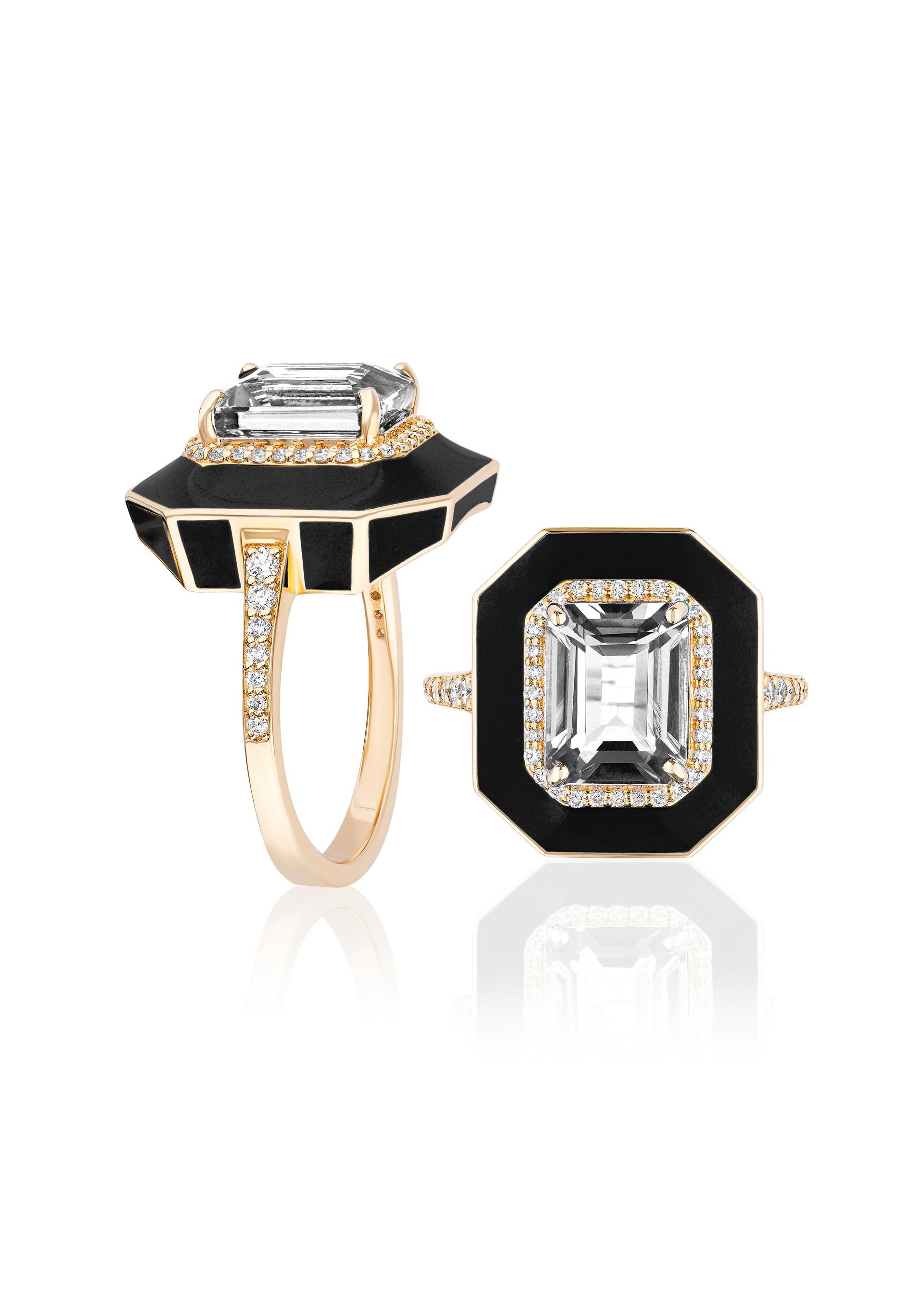 Rock Crystal with Black