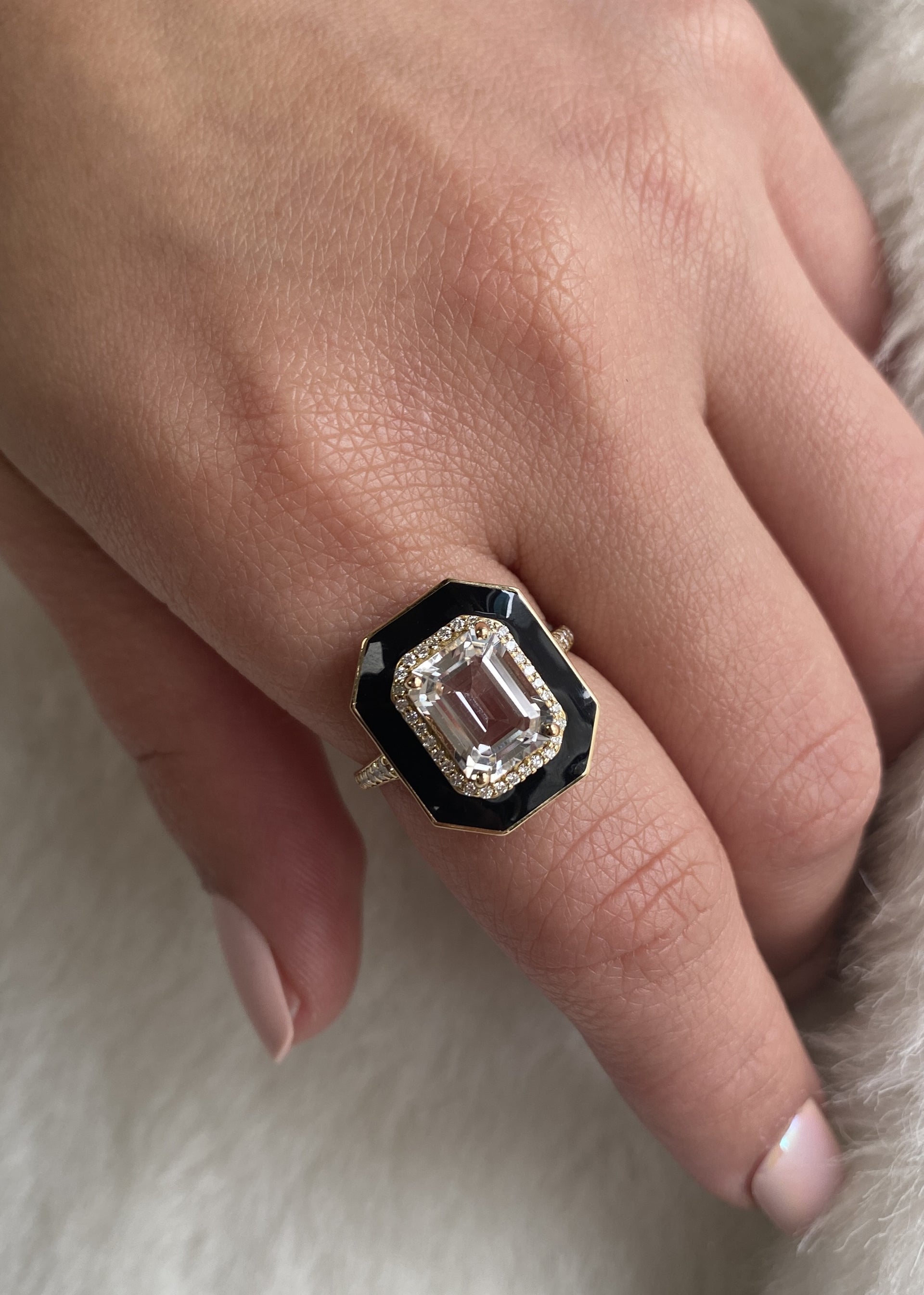 Rock Crystal with Black