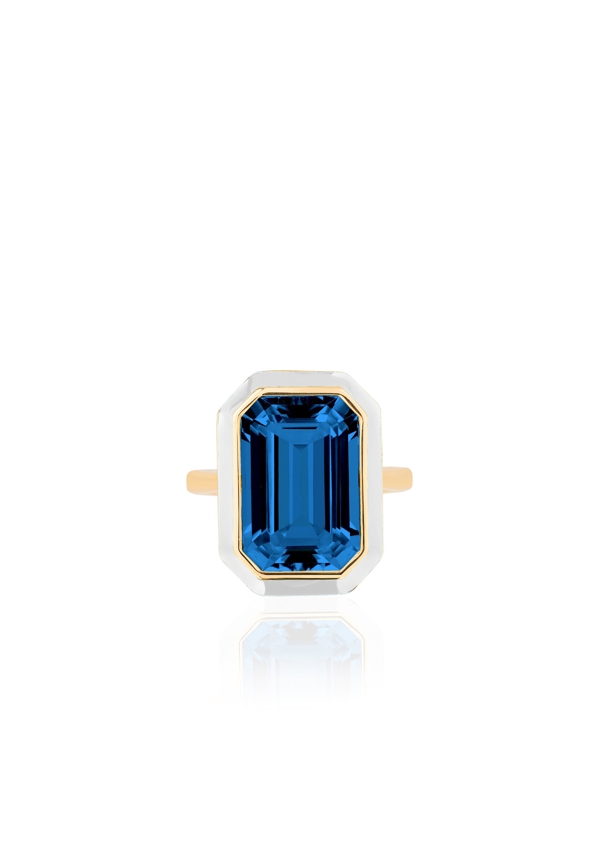 London Blue Topaz with White