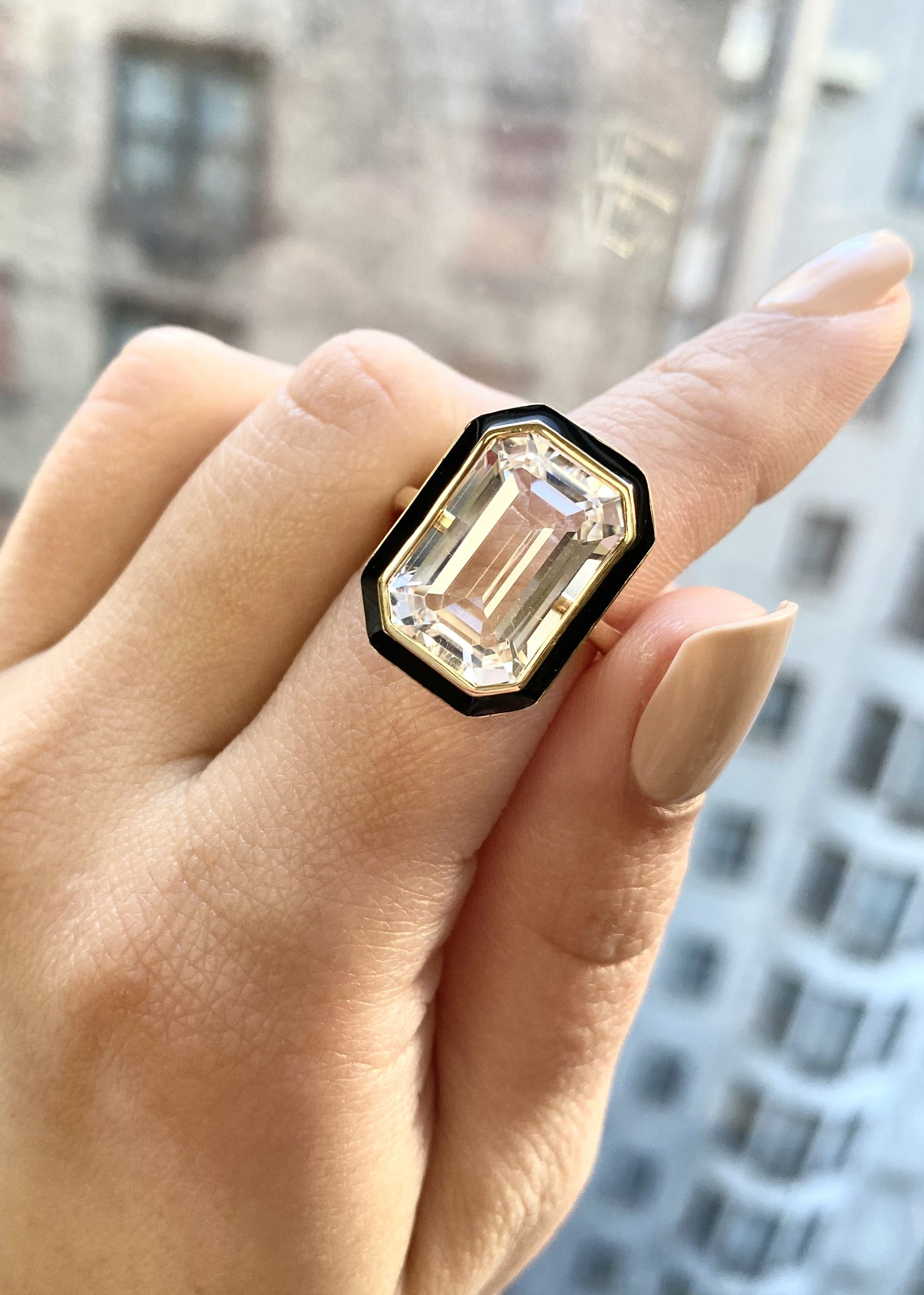 Rock Crystal with Black