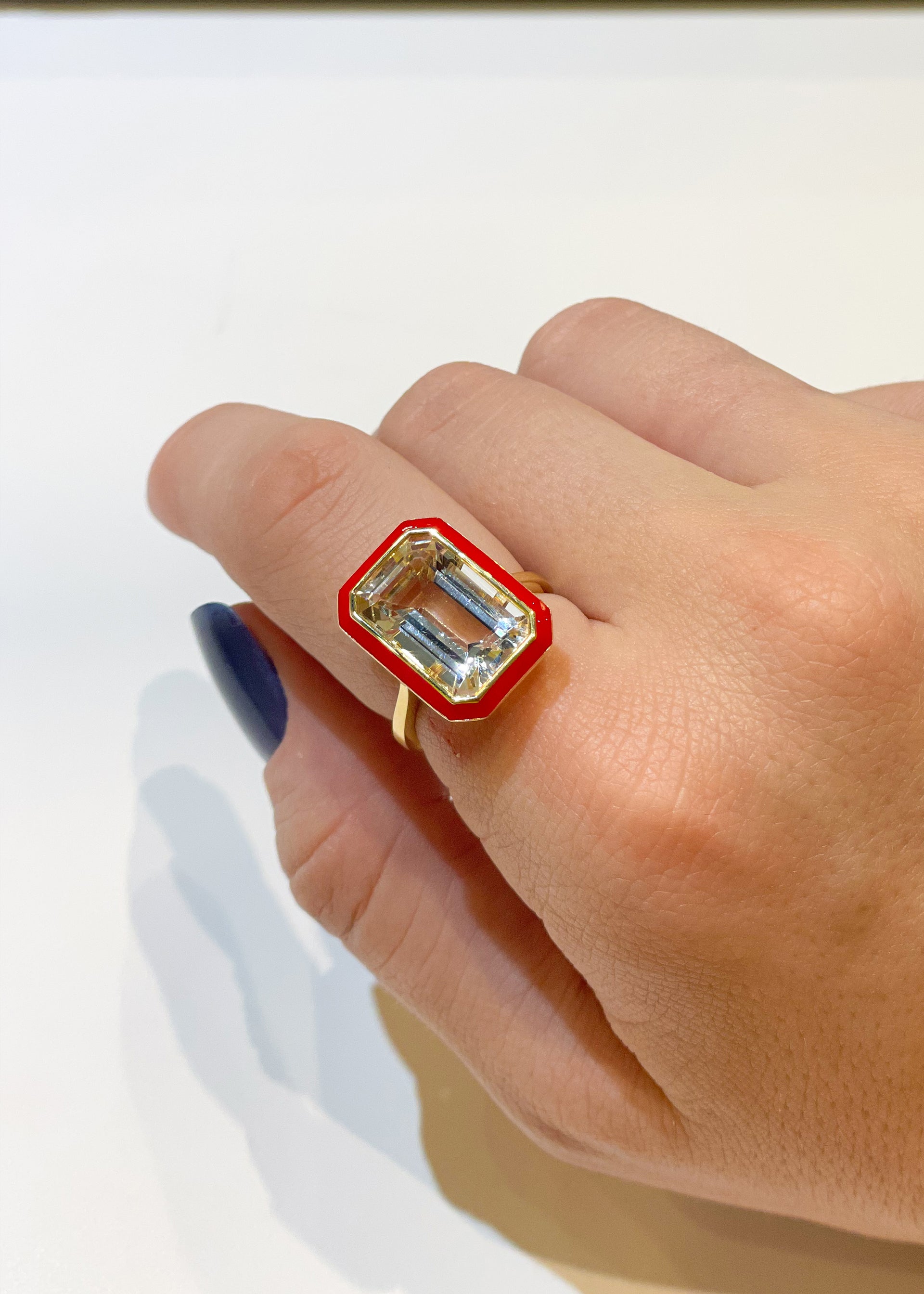 Rock Crystal with Red