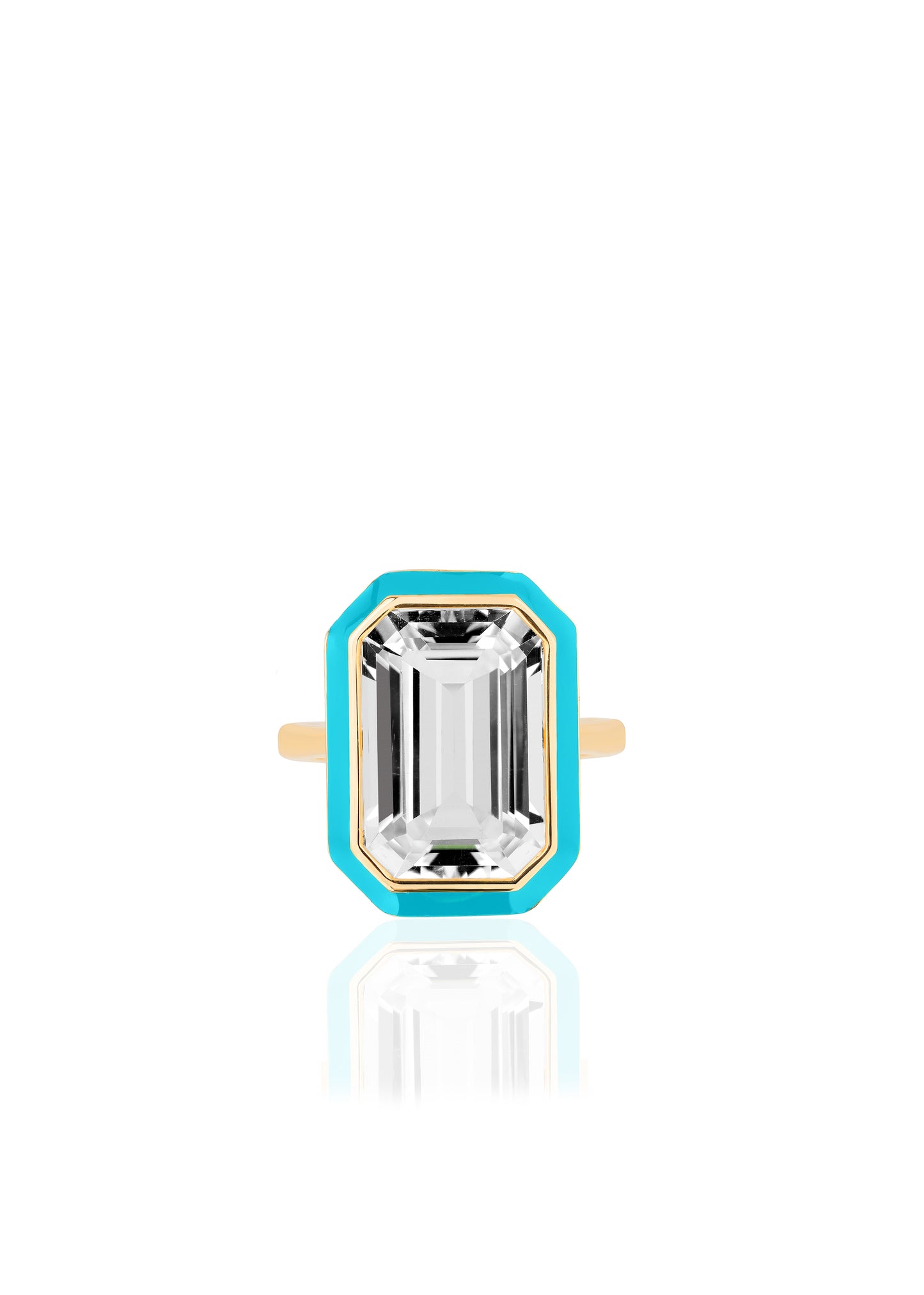 Rock Crystal with Turquoise