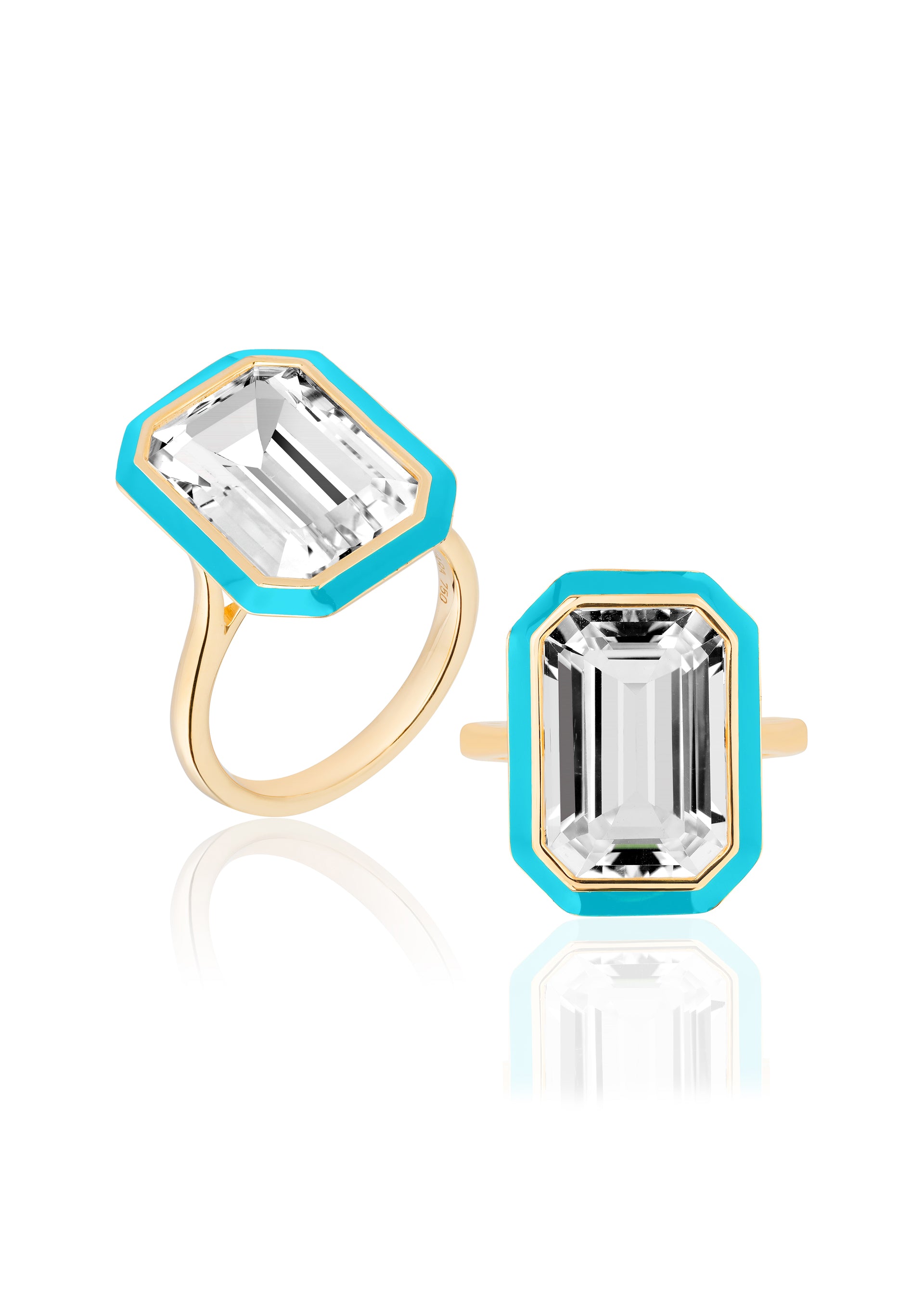 Rock Crystal with Turquoise