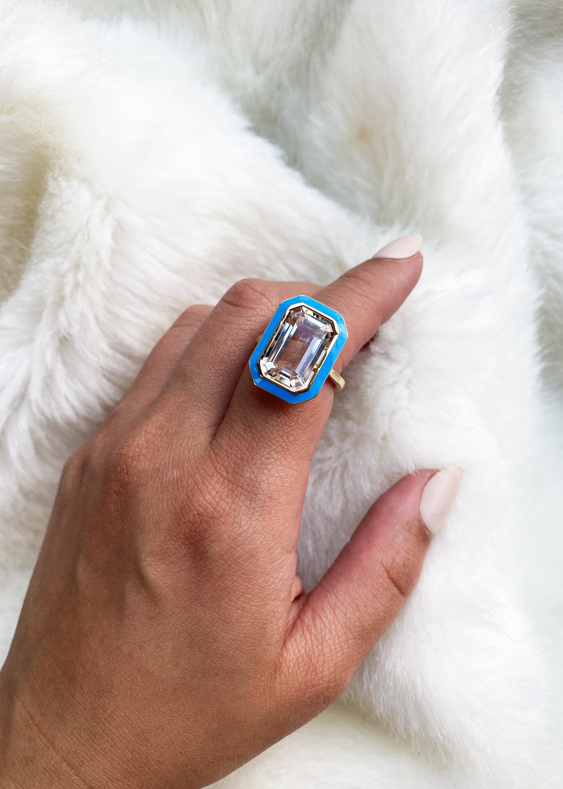 Rock Crystal with Turquoise