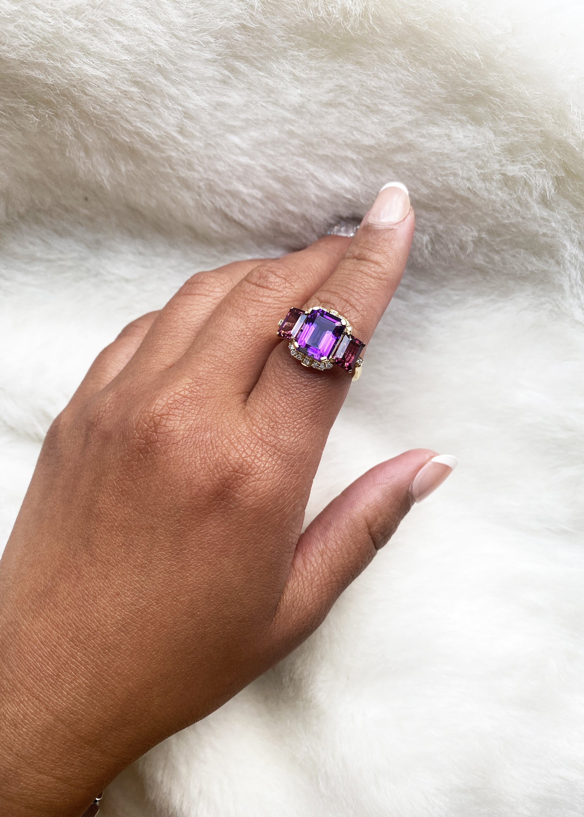 Amethyst with Garnet