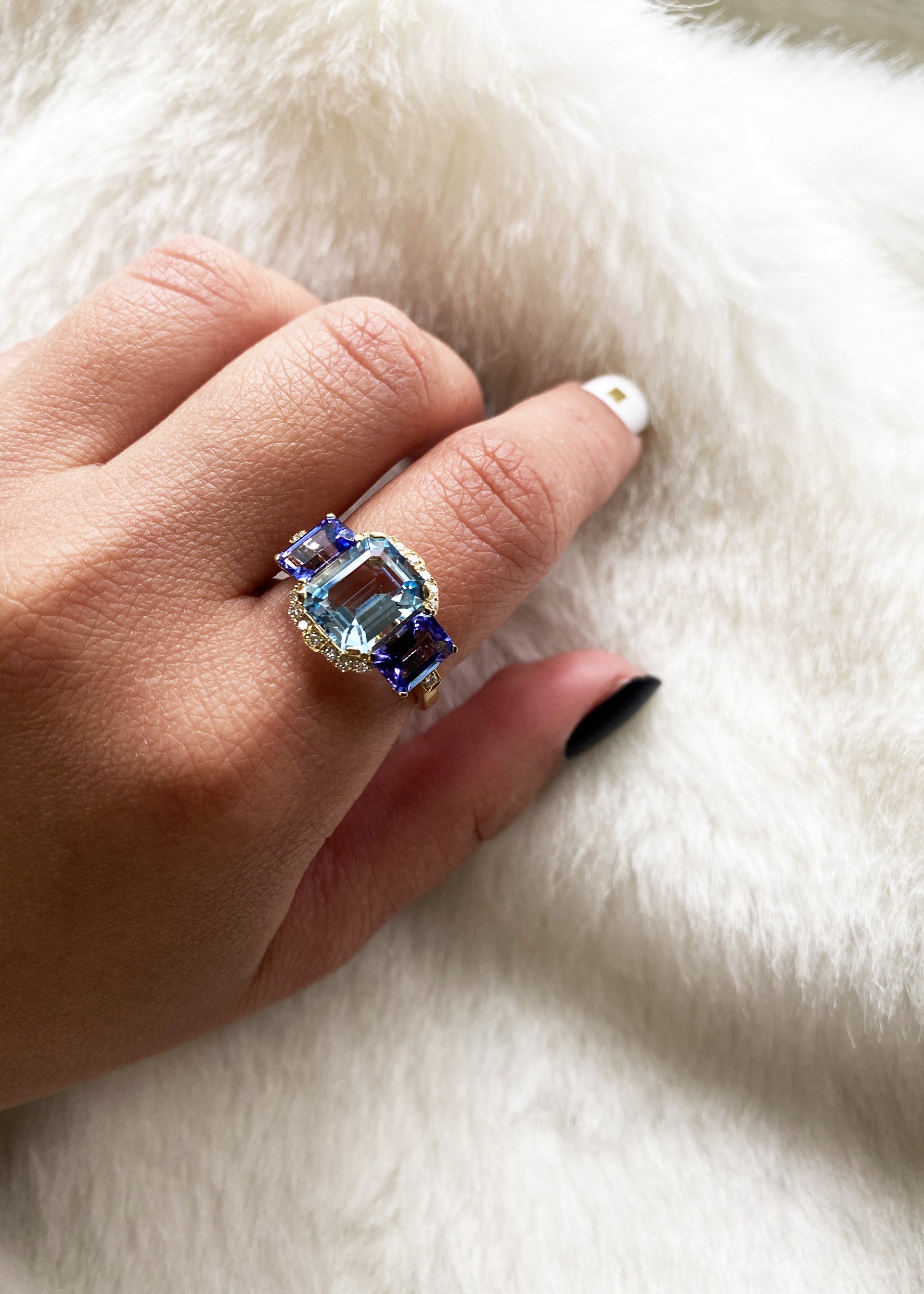 Blue Topaz with Tanzanite