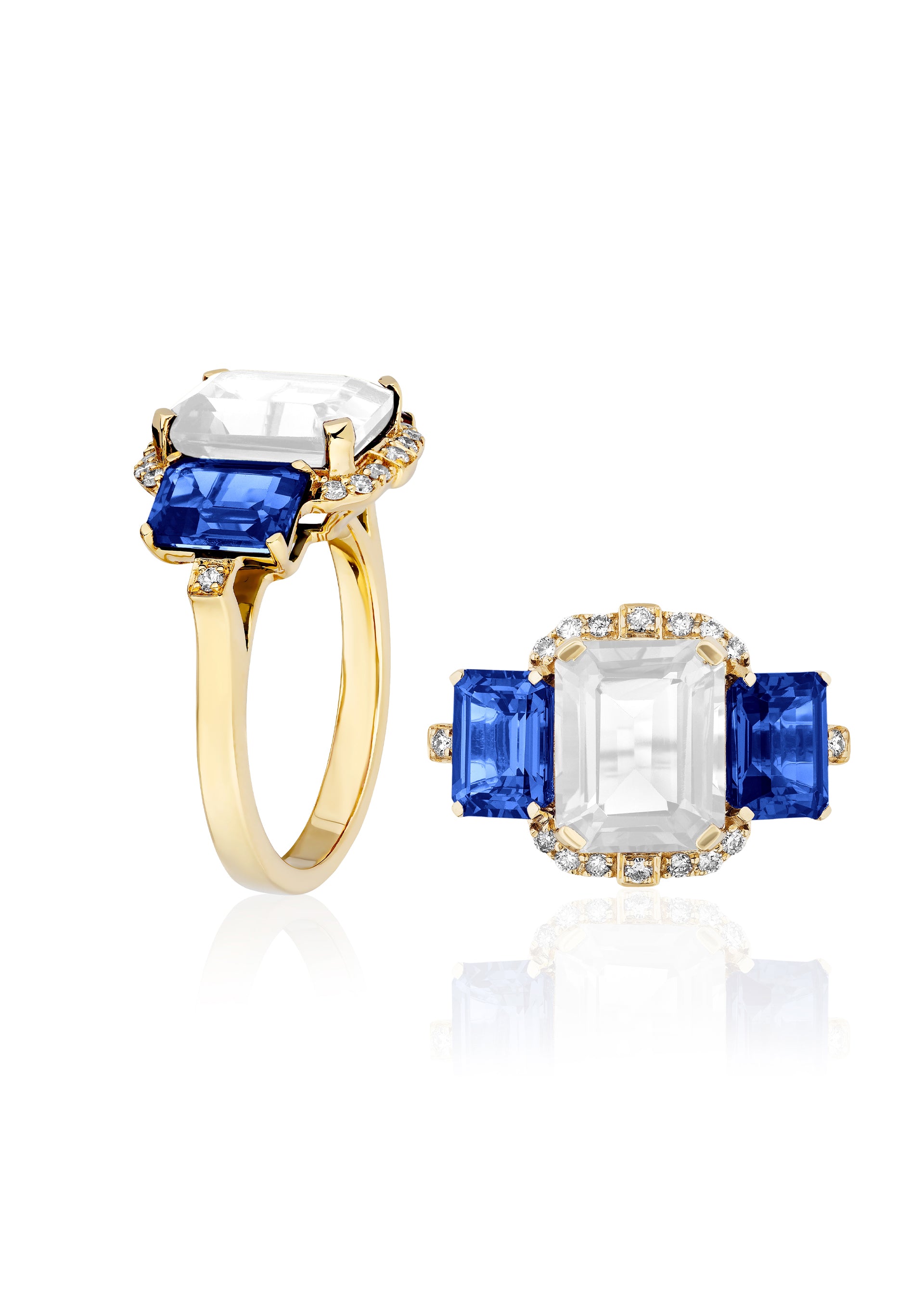 Moon Quartz with Iolite