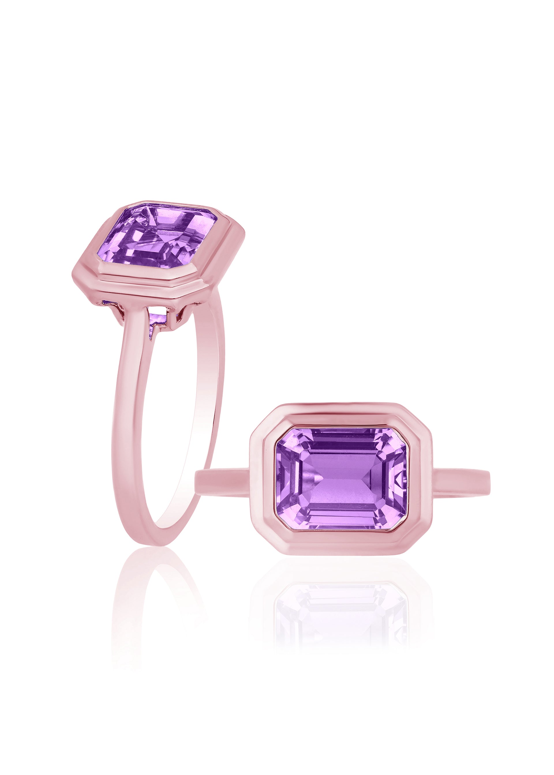 Rose gold-Lavender Amethyst