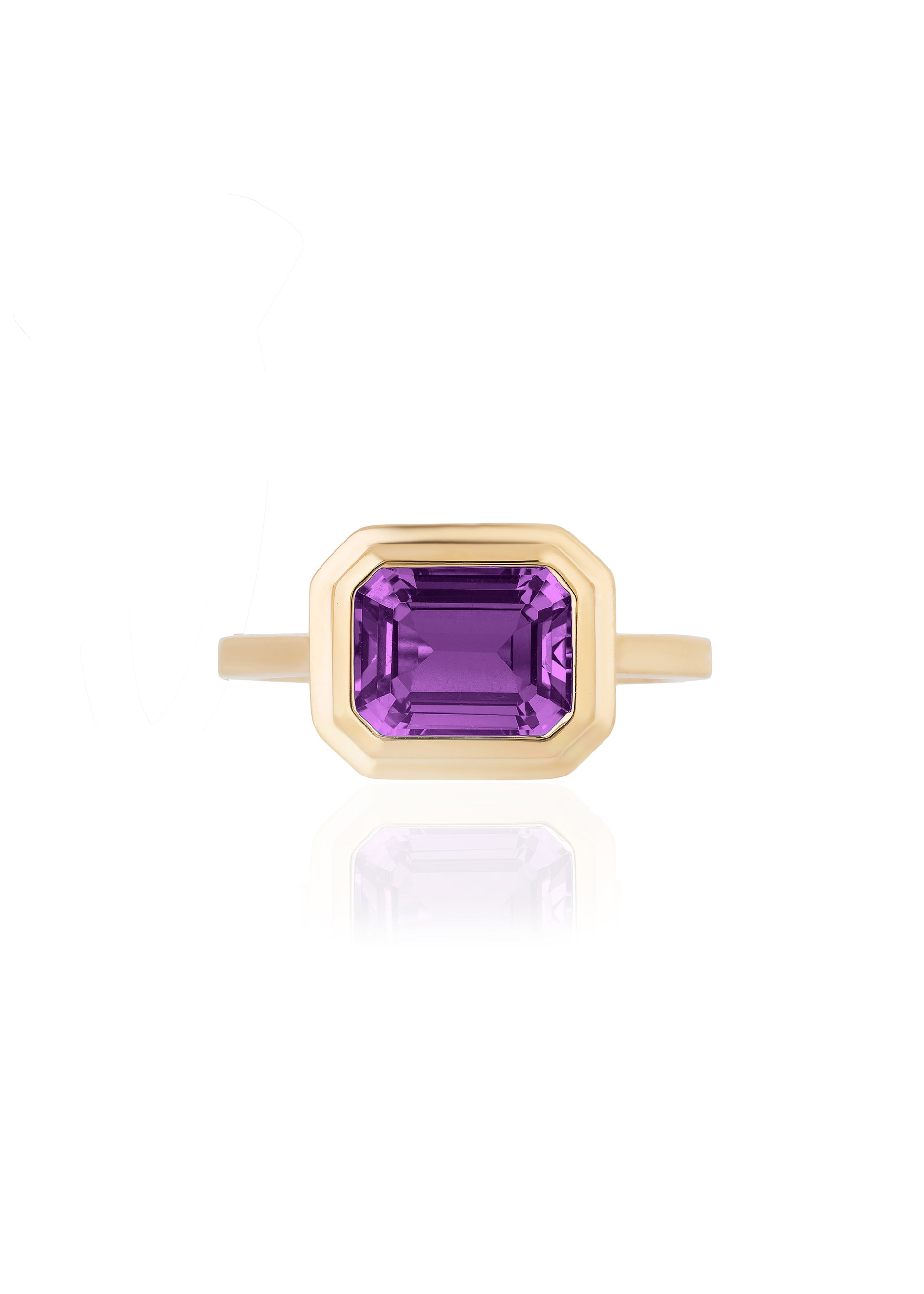 Yellow gold-Amethyst