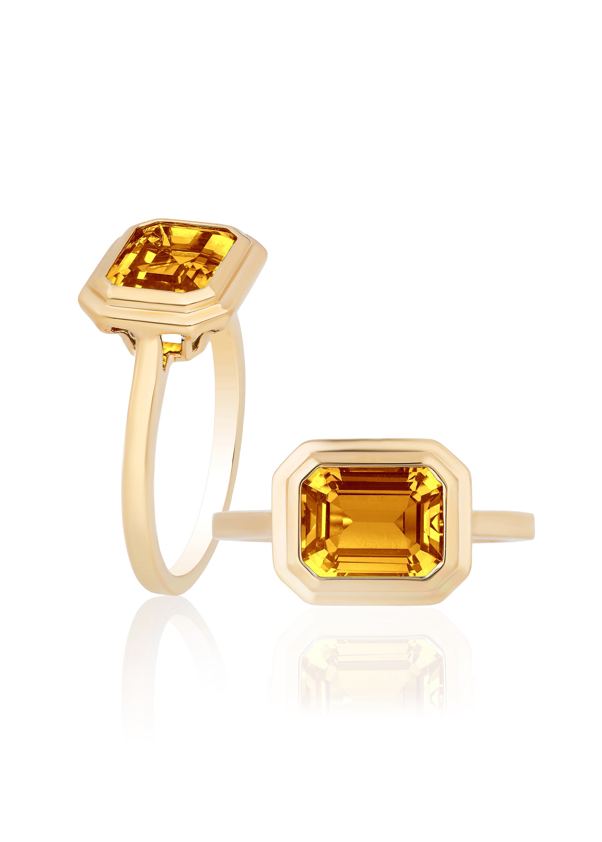 Yellow gold-Citrine