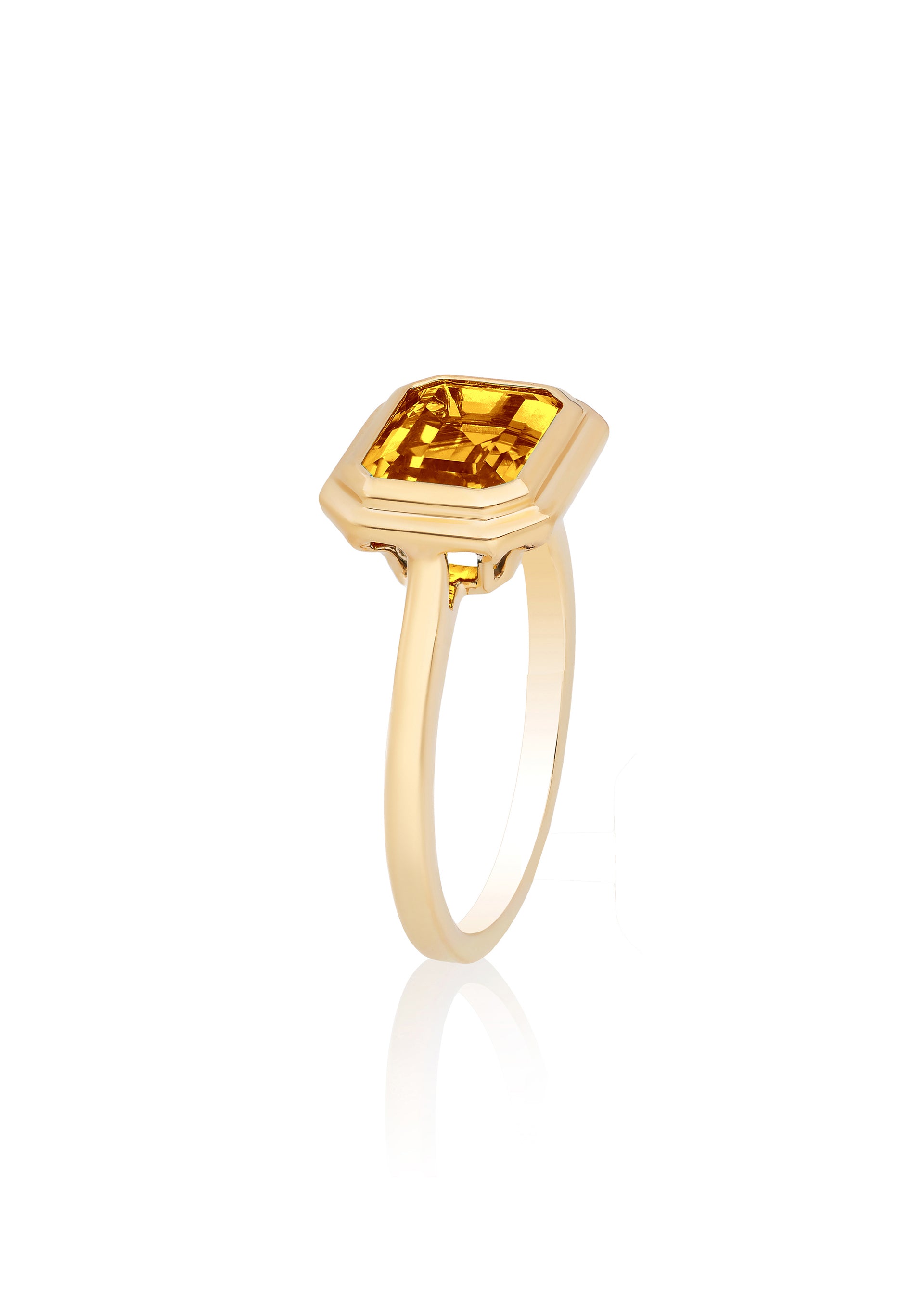Yellow gold-Citrine