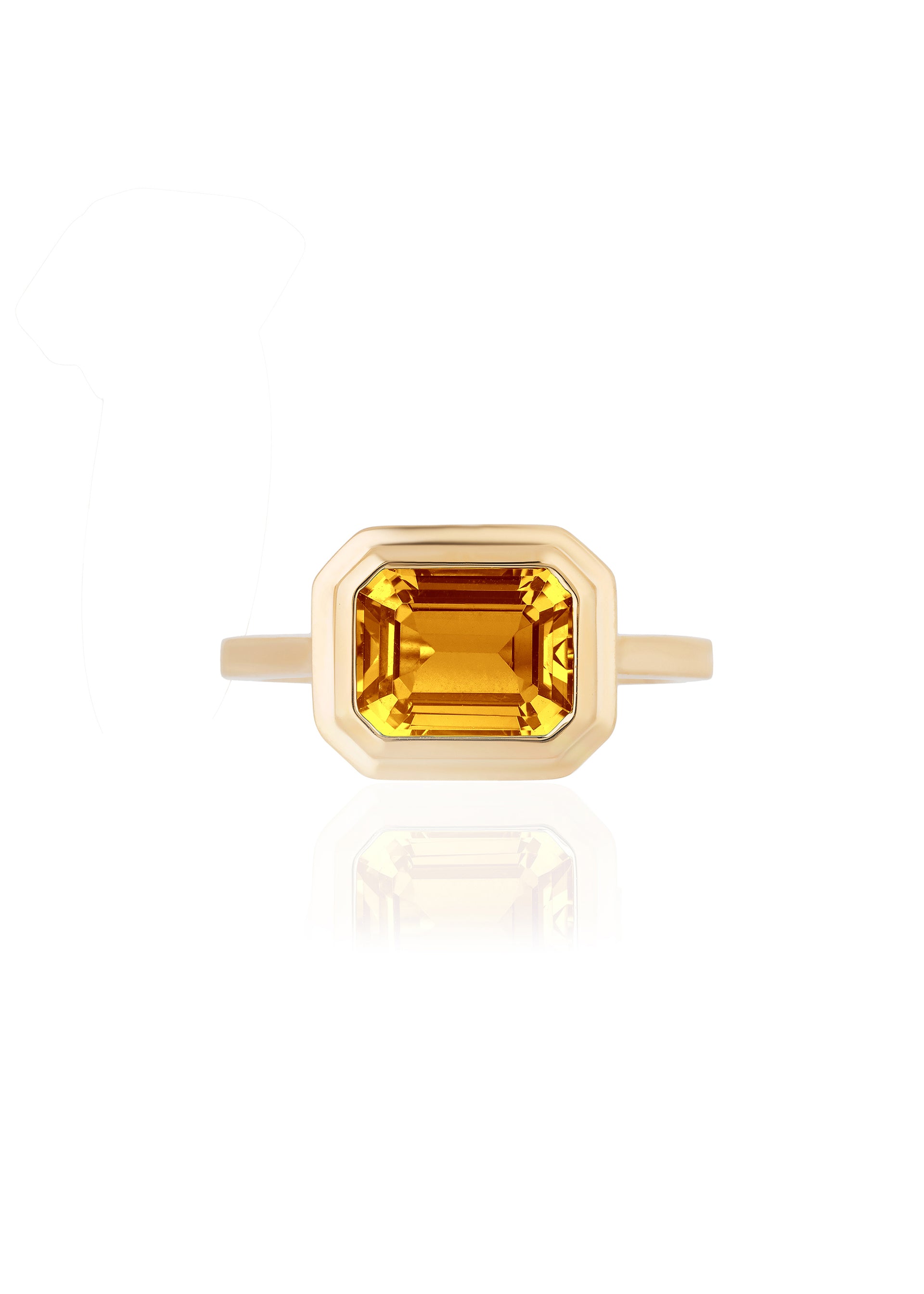 Yellow gold-Citrine
