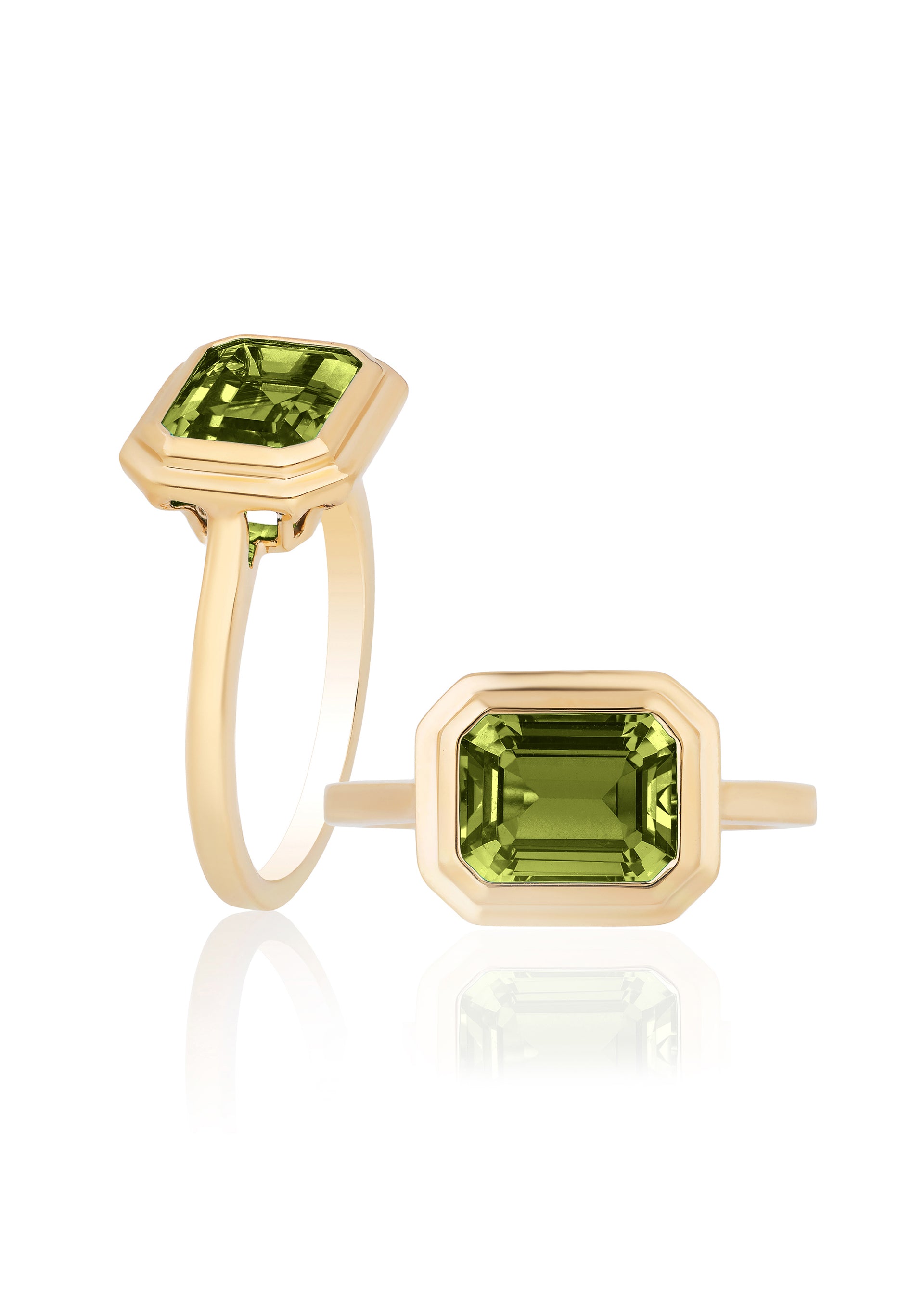 Yellow gold-Peridot