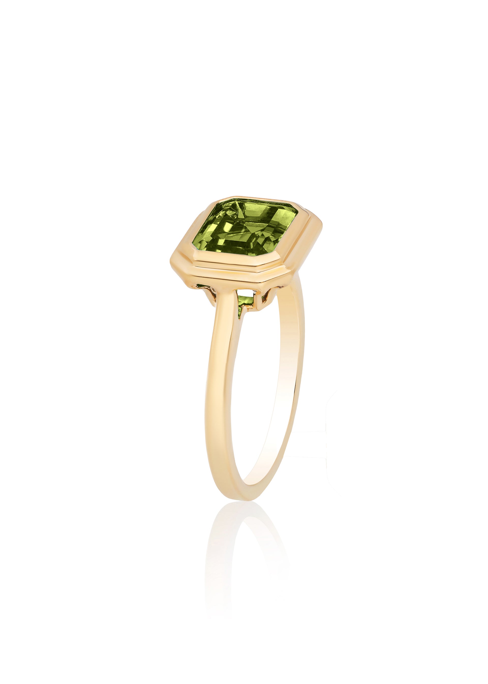 Yellow gold-Peridot