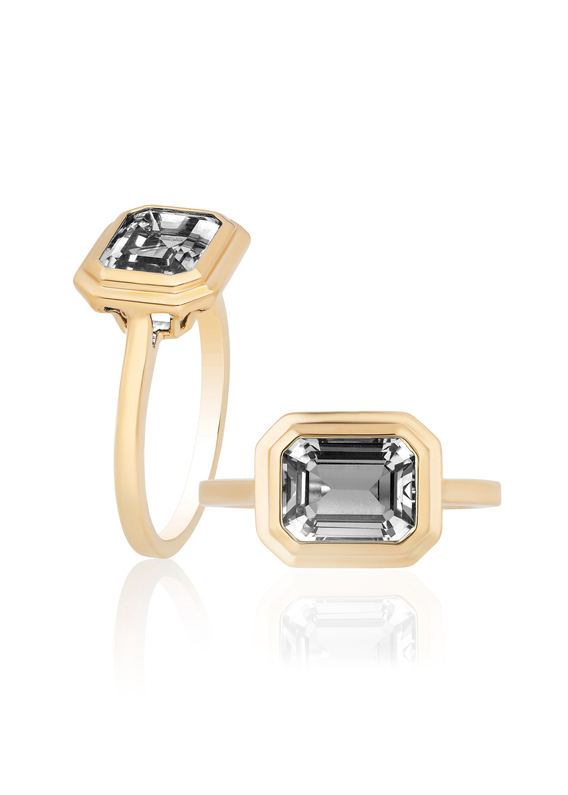 Yellow gold-Rock Crystal