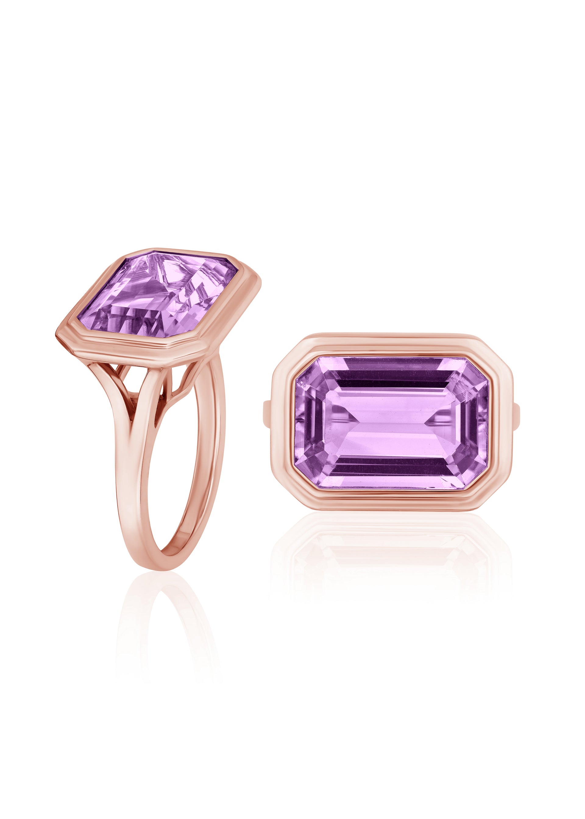 Rose gold-Lavender Amethyst