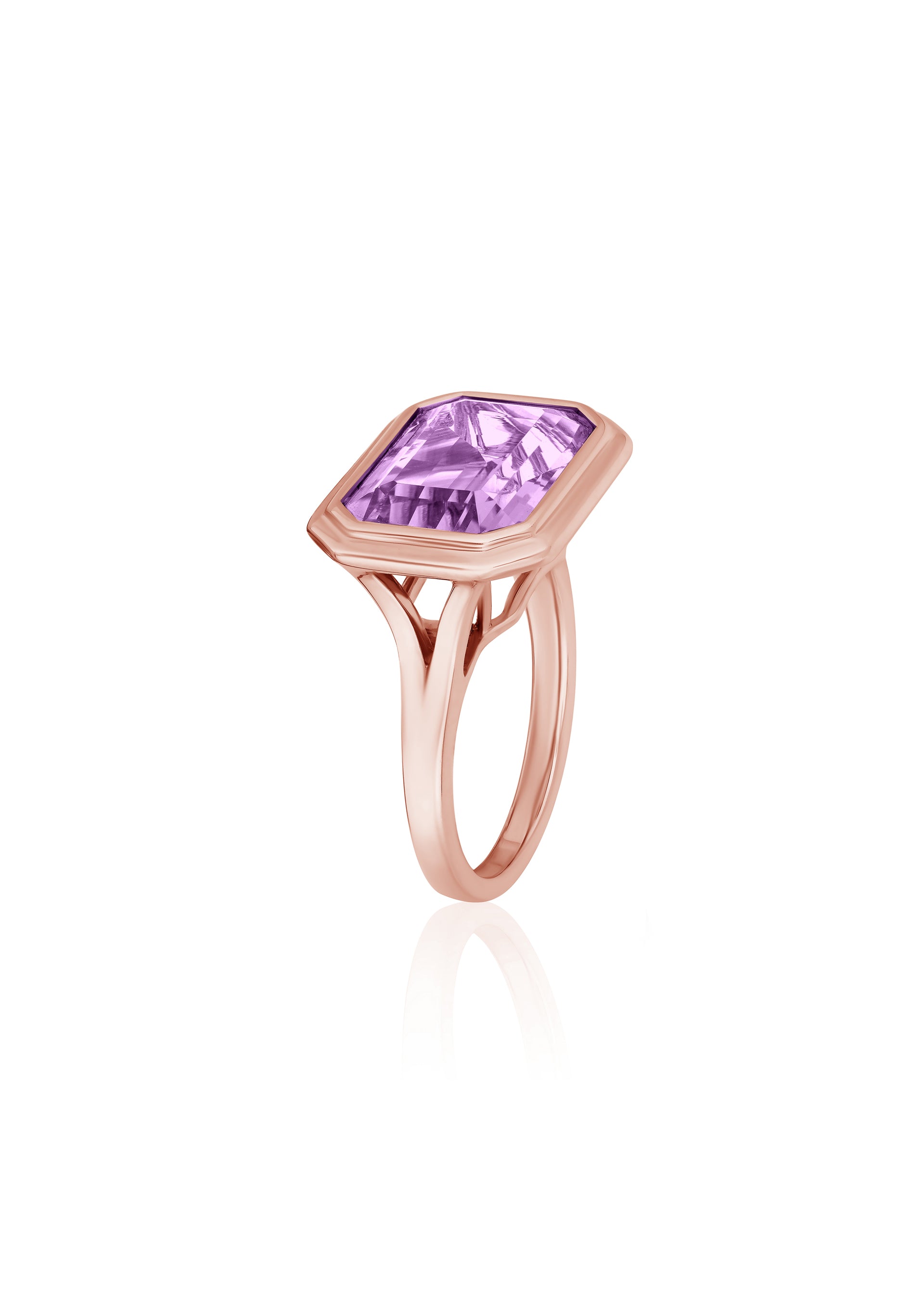 Rose gold-Lavender Amethyst