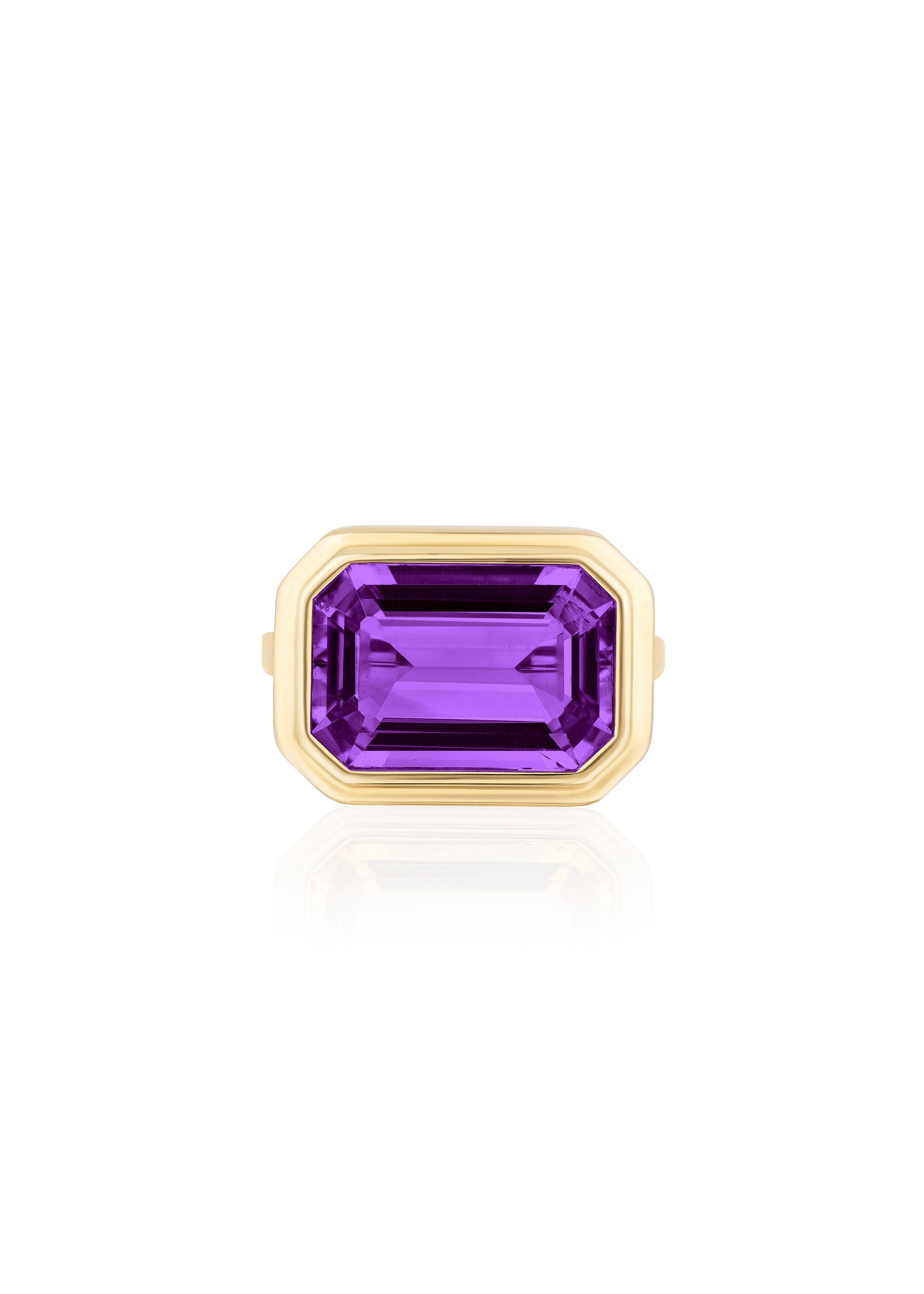 Yellow gold-Amethyst