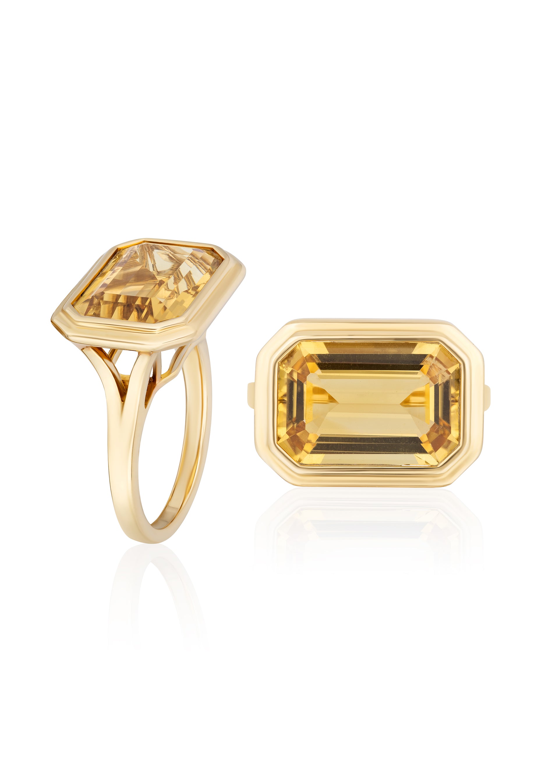 Yellow gold-Citrine