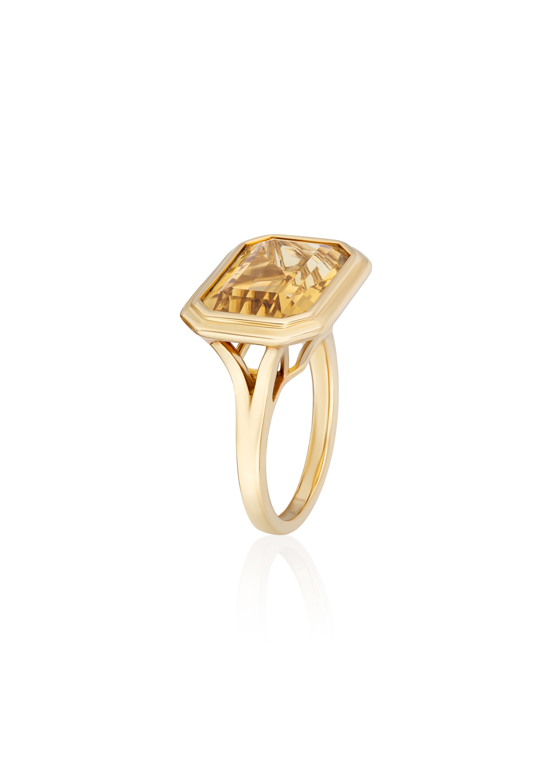 Yellow gold-Citrine