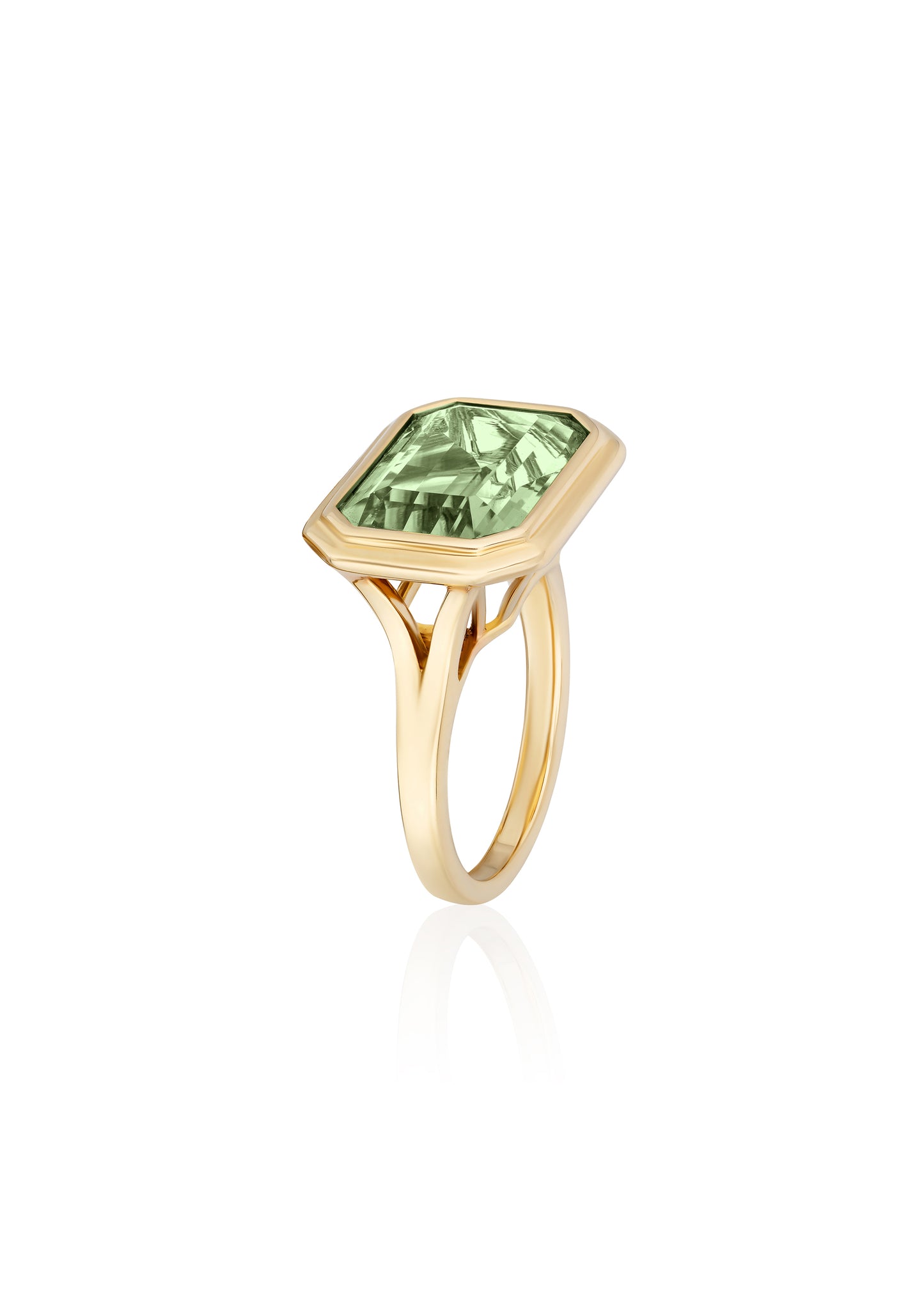 Yellow gold-Prasiolite