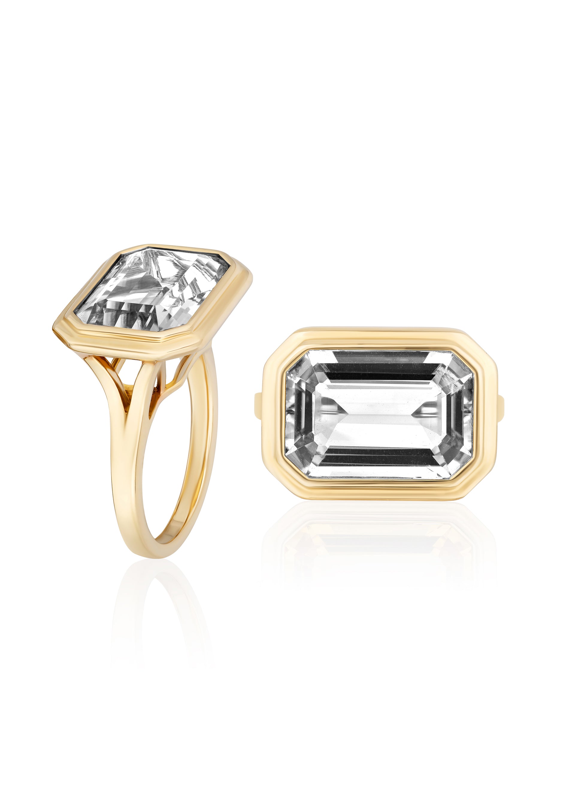 Yellow gold-Rock Crystal