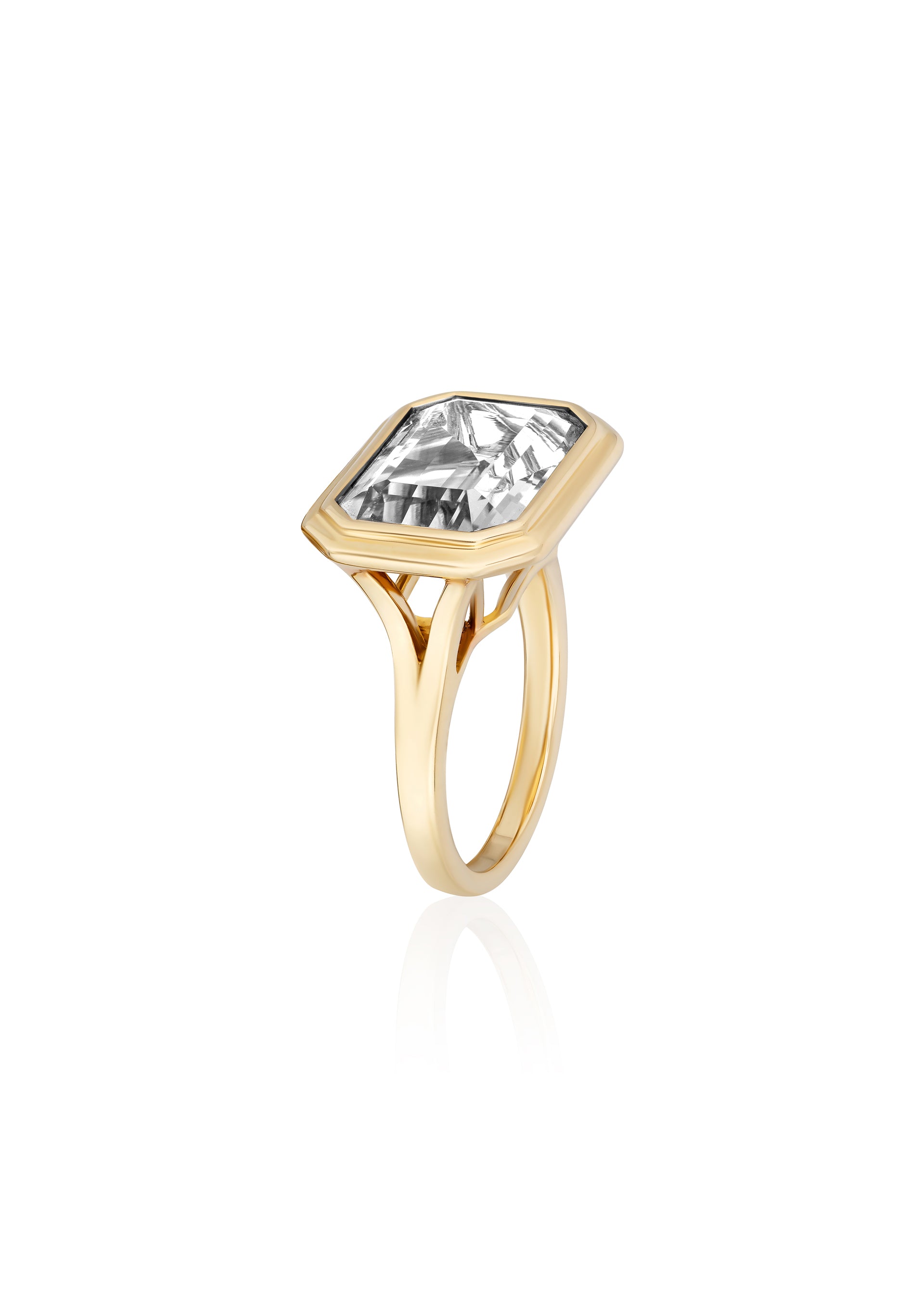 Yellow gold-Rock Crystal