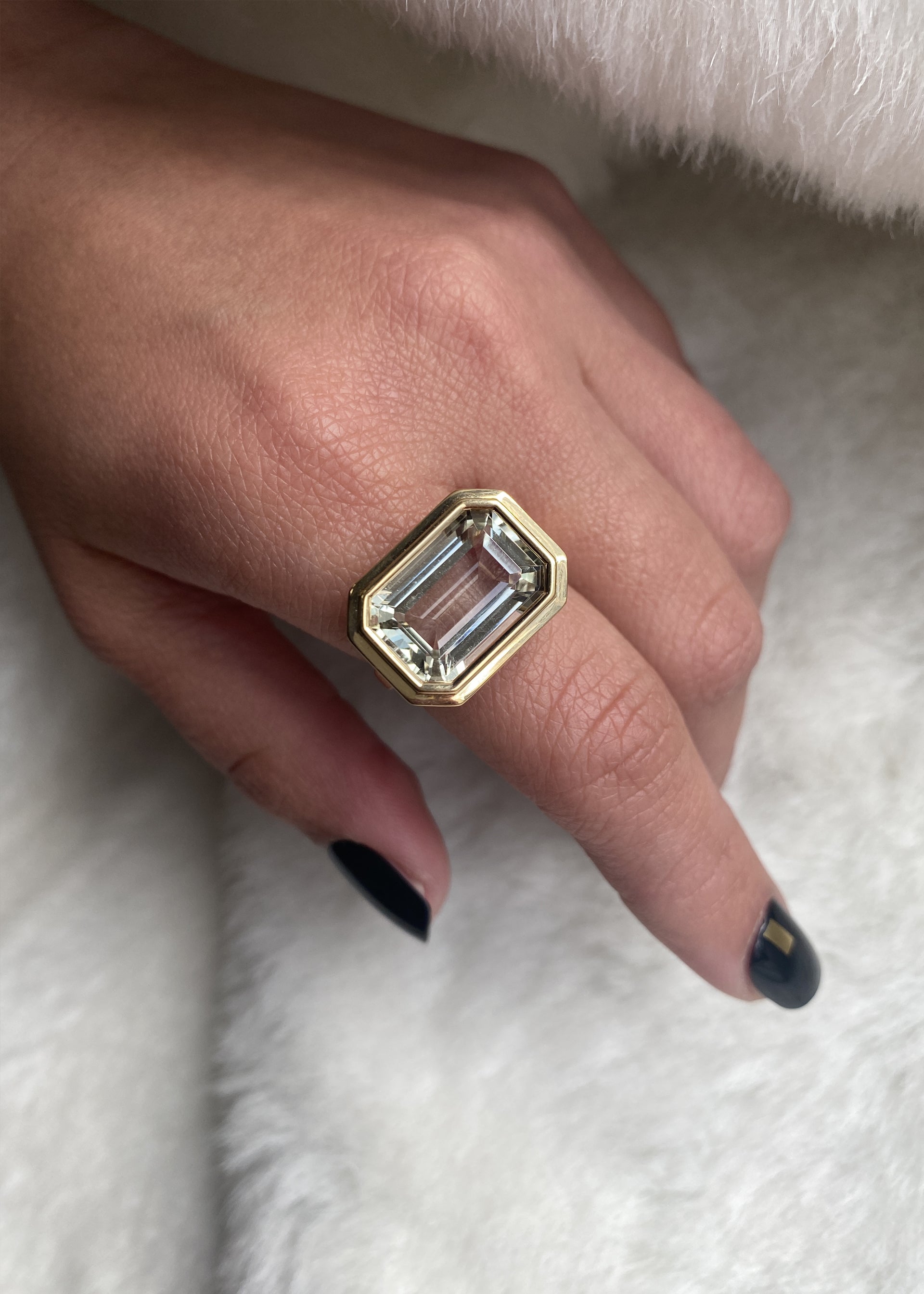 Yellow gold-Rock Crystal