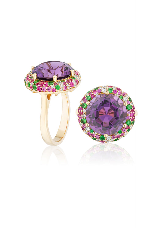 Round Pavé Halo Ring