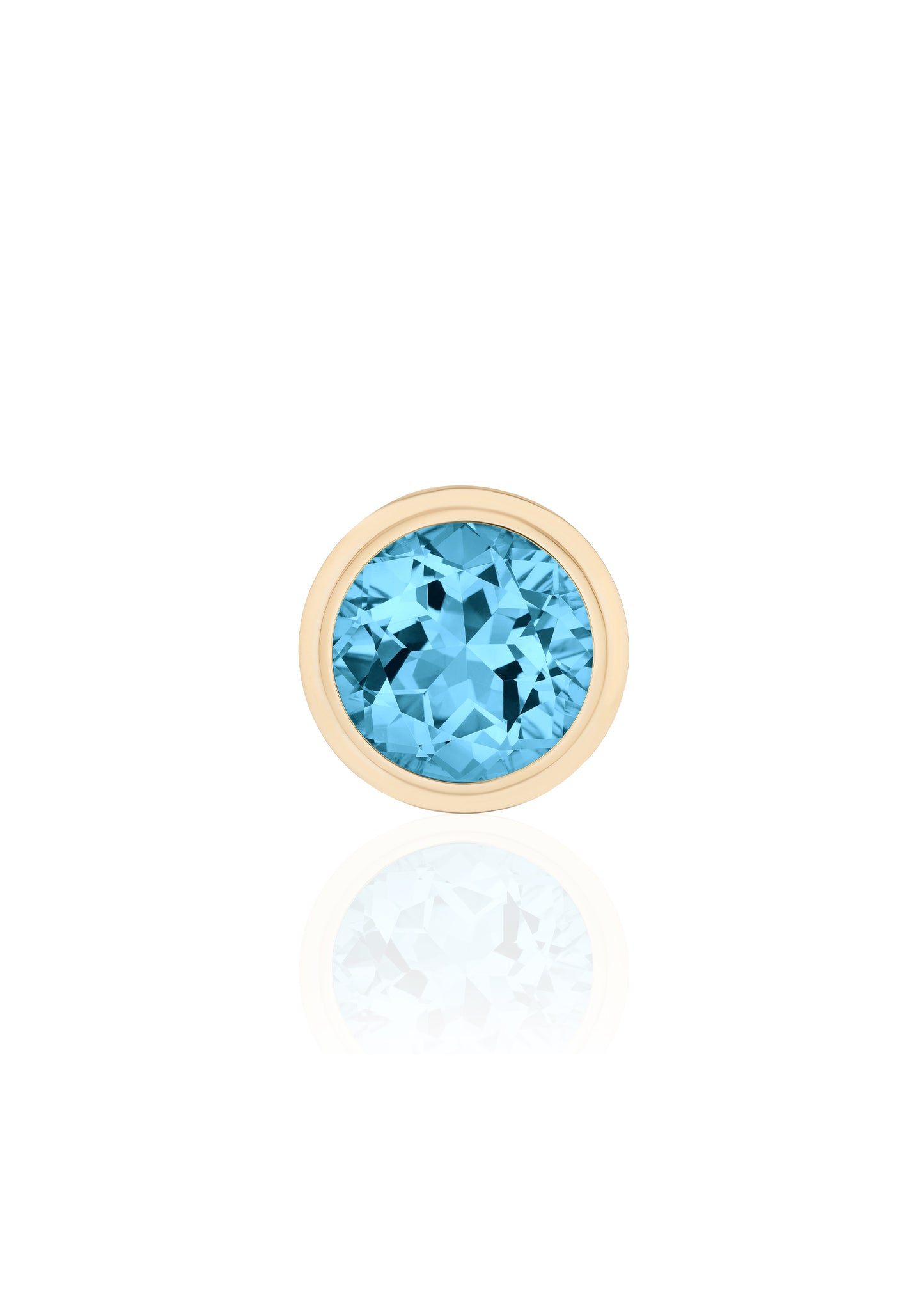 Yellow gold-Blue Topaz