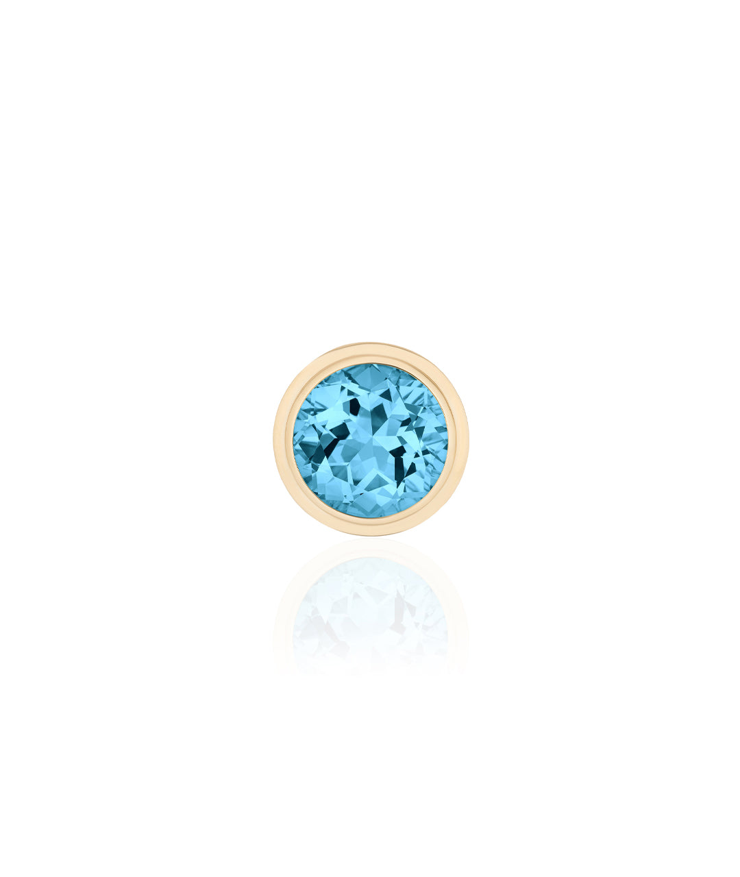 Yellow gold-Blue Topaz