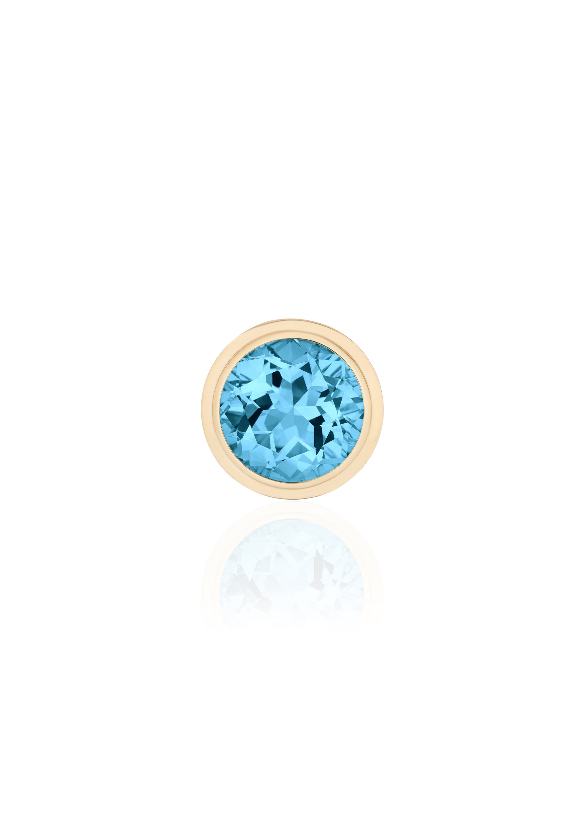 Yellow gold-Blue Topaz