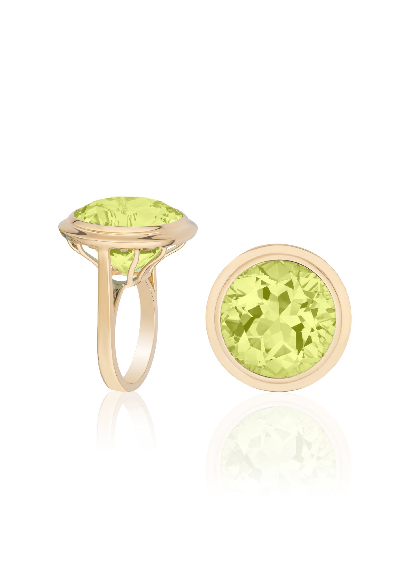 Yellow gold-Lemon Quartz