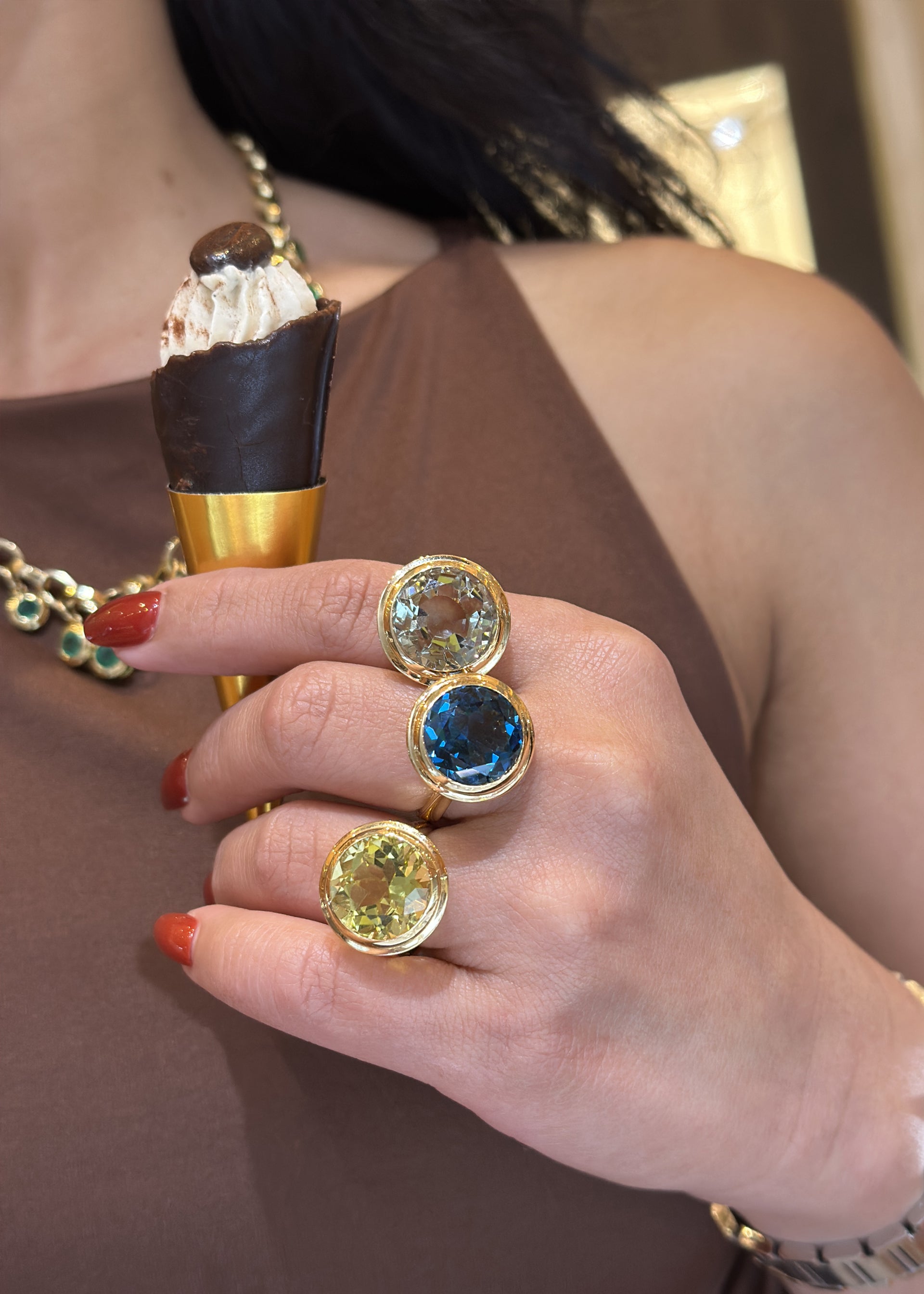 Yellow gold-Lemon Quartz