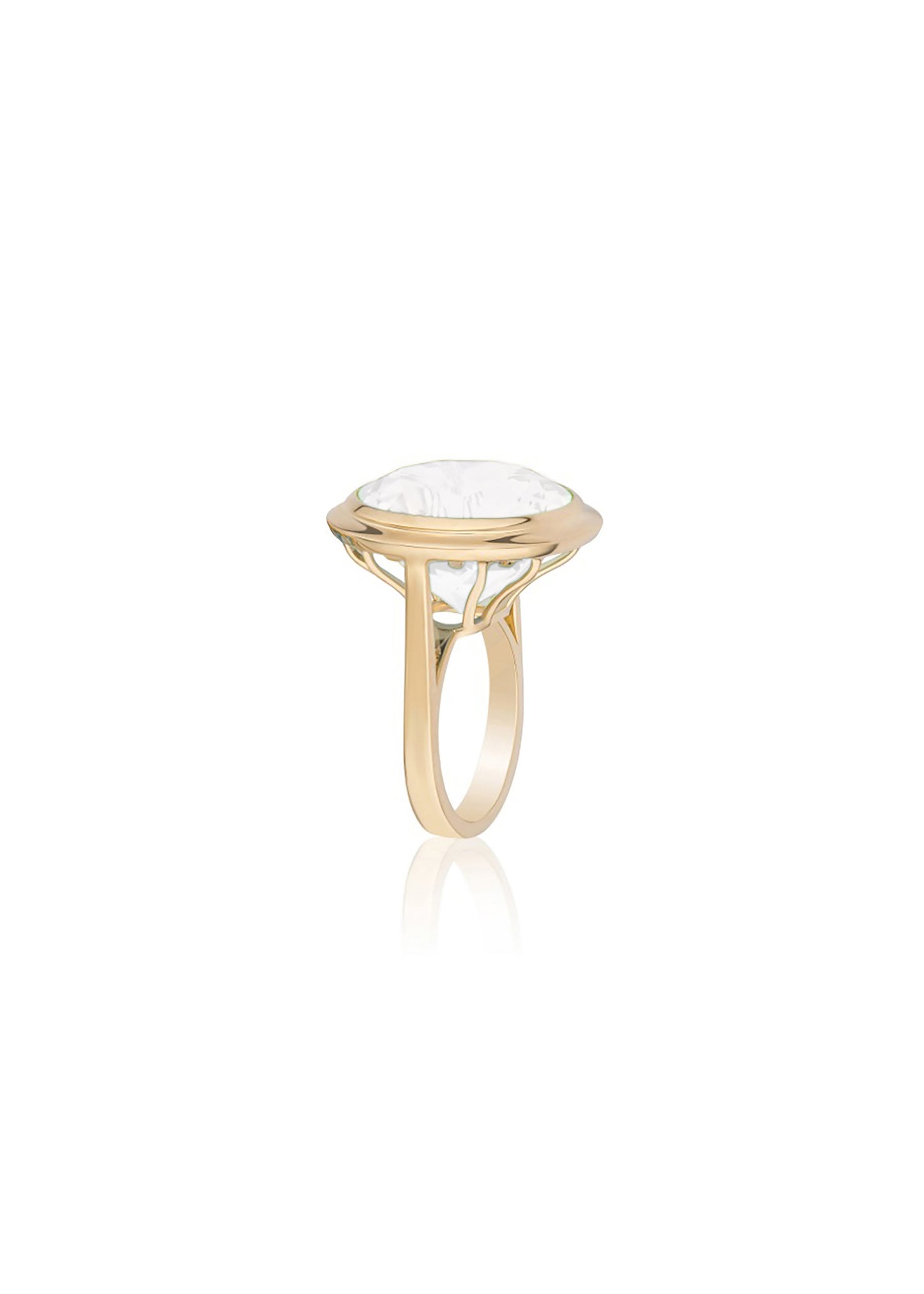 Yellow gold-Moon Quartz