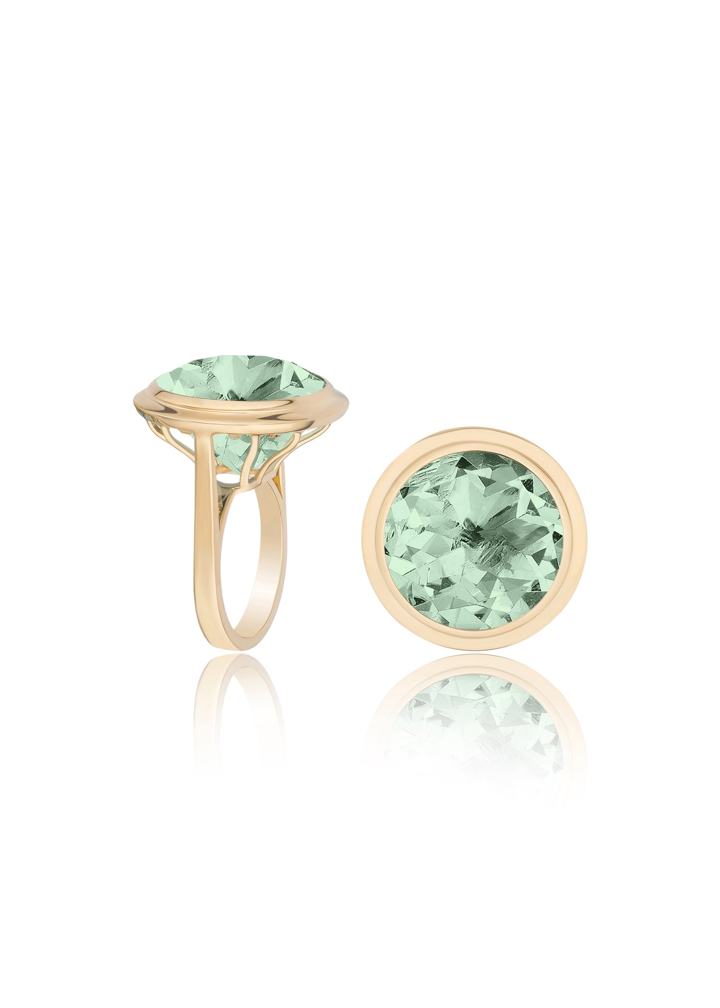 Yellow gold-Prasiolite