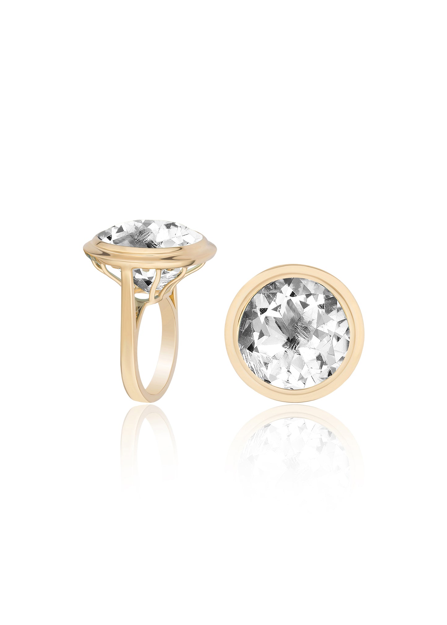 Yellow gold-Rock Crystal