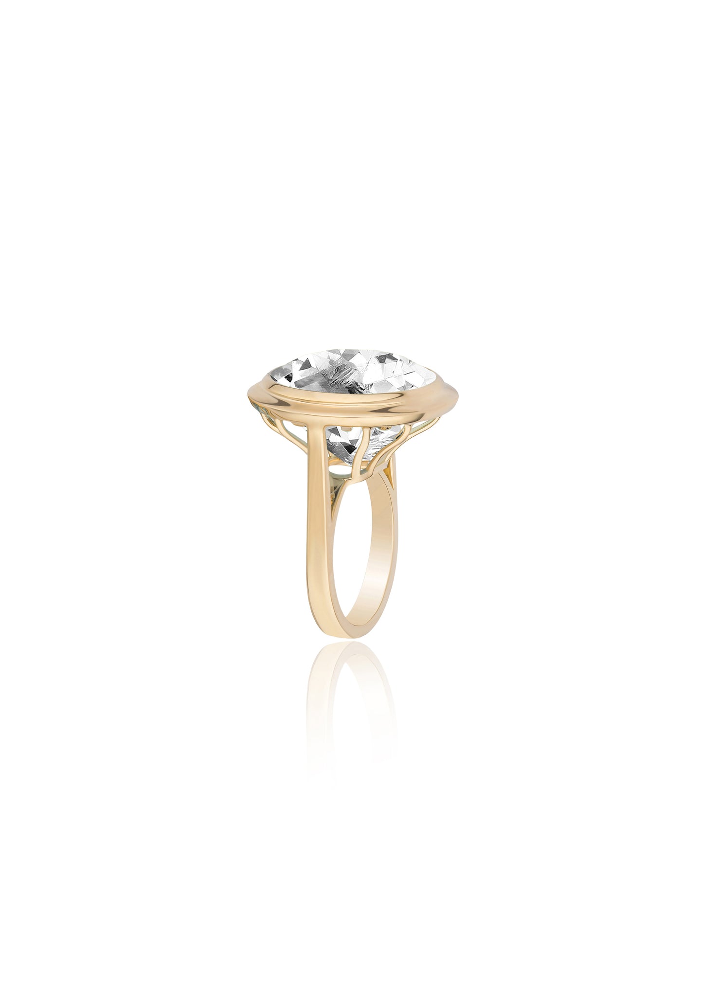 Yellow gold-Rock Crystal