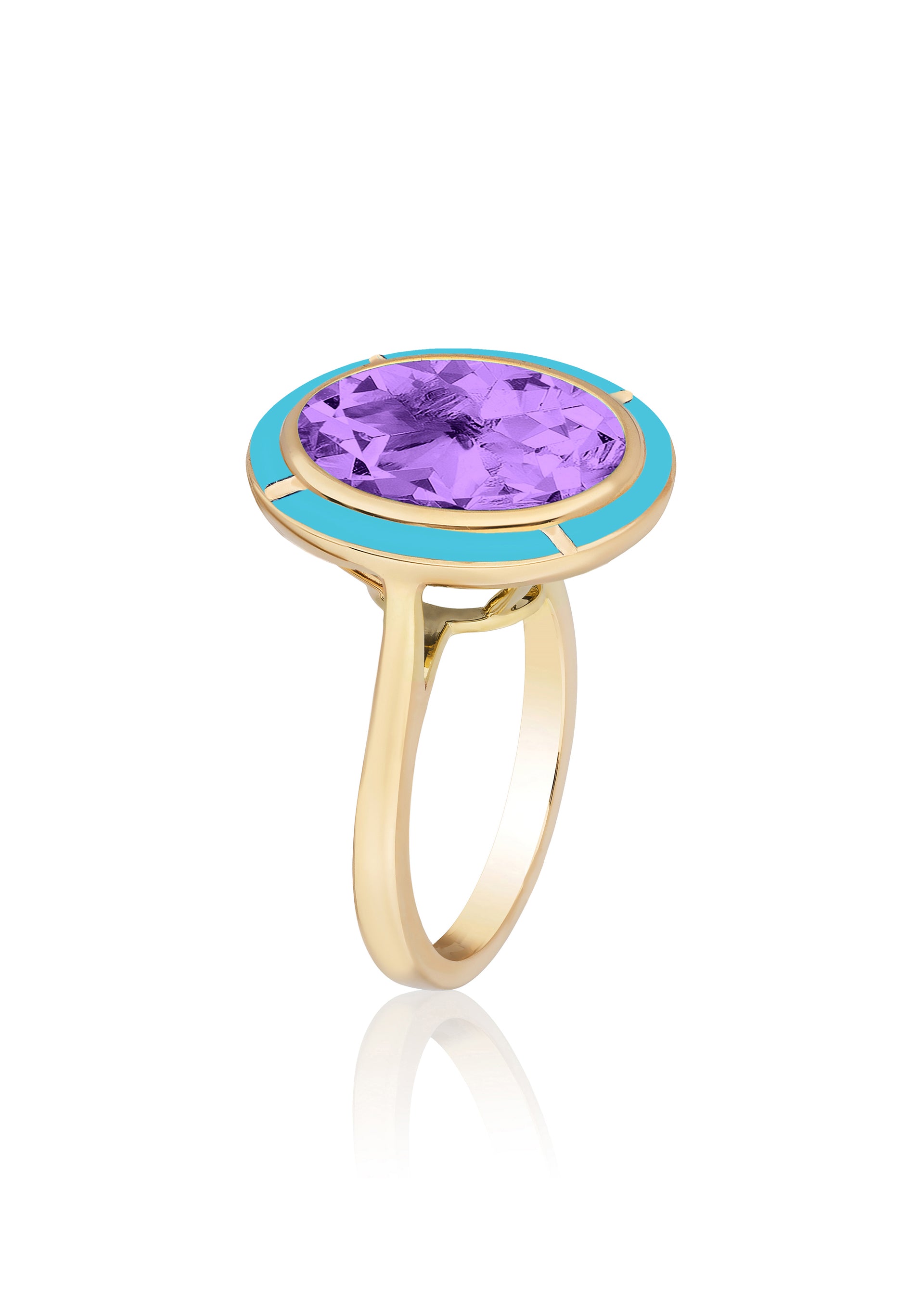 Amethyst with Turquoise