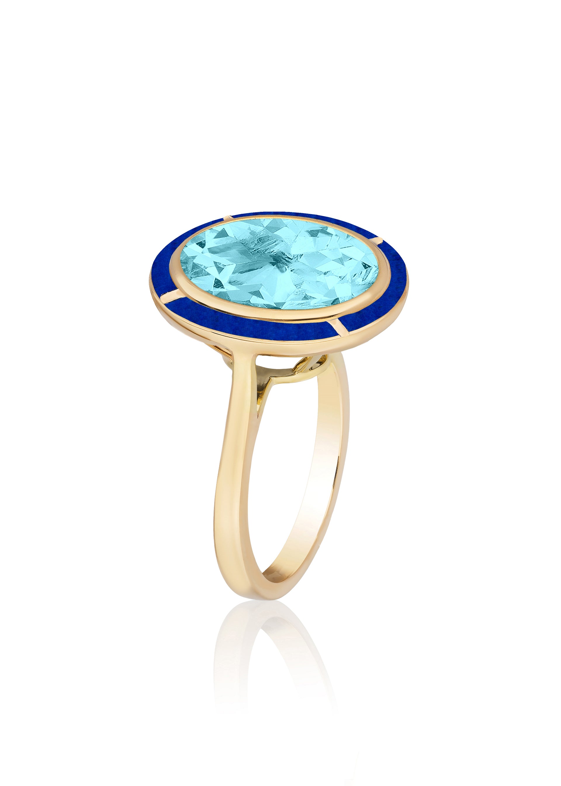 Blue Topaz with Lapis