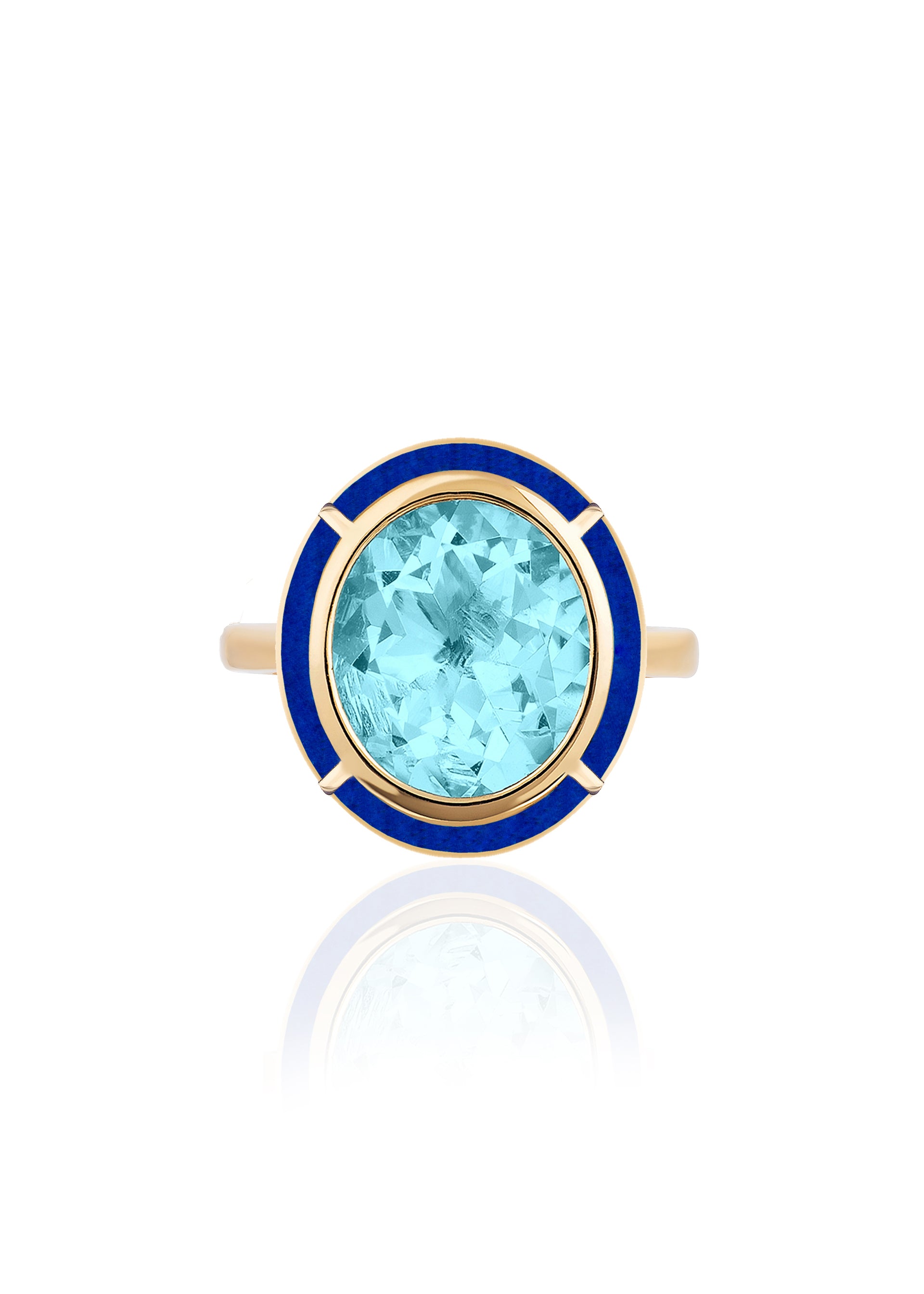 Blue Topaz with Lapis