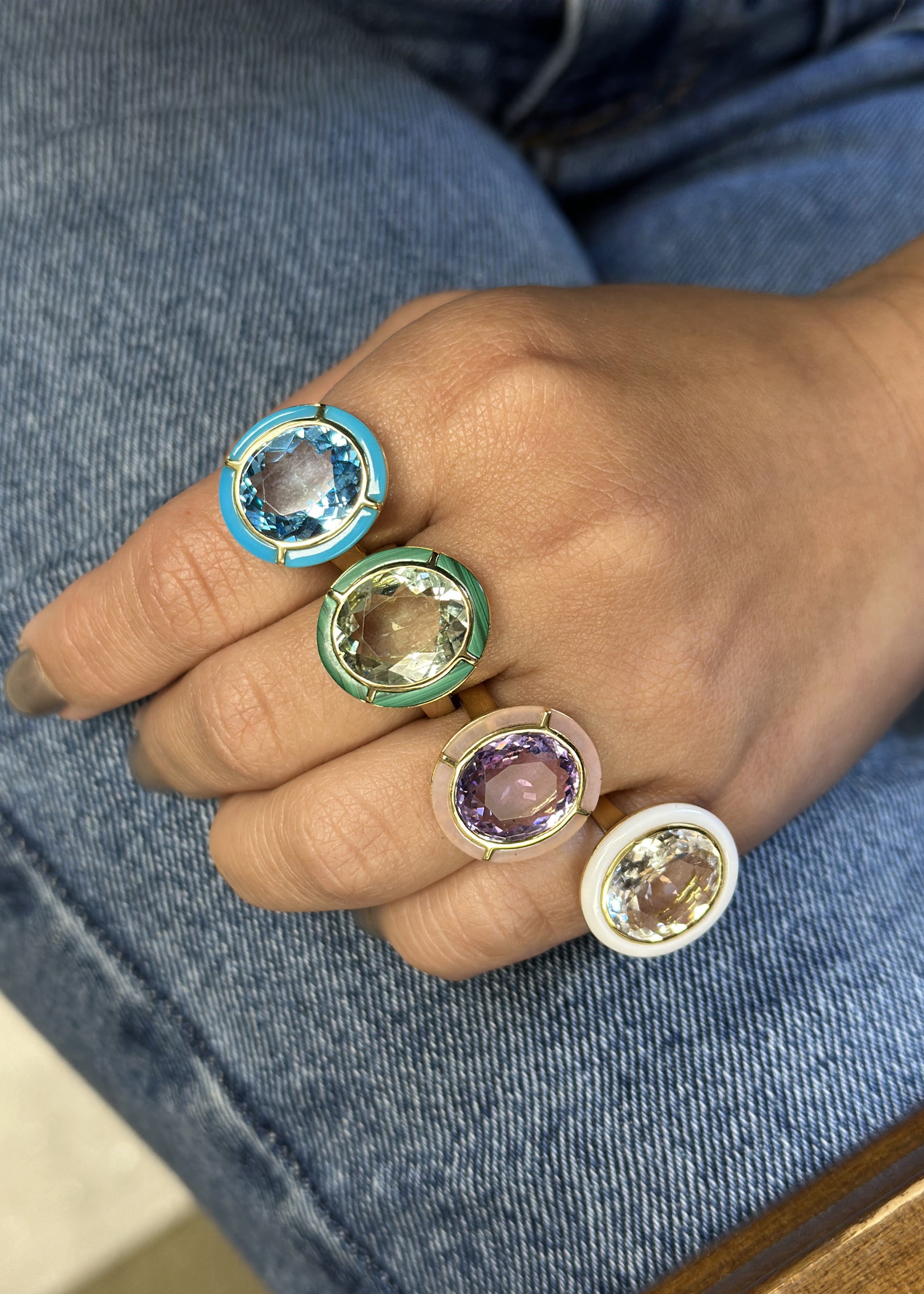 Blue Topaz with Turquoise