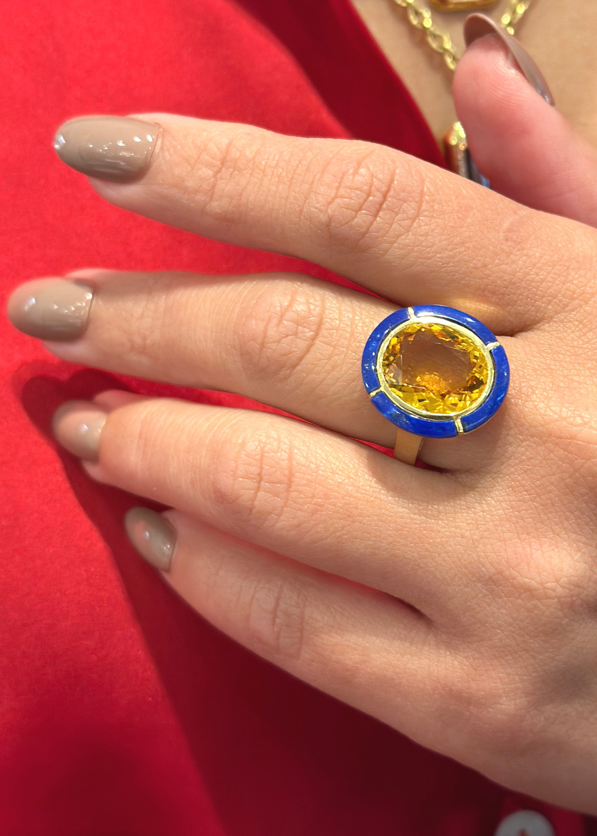Citrine with Lapis