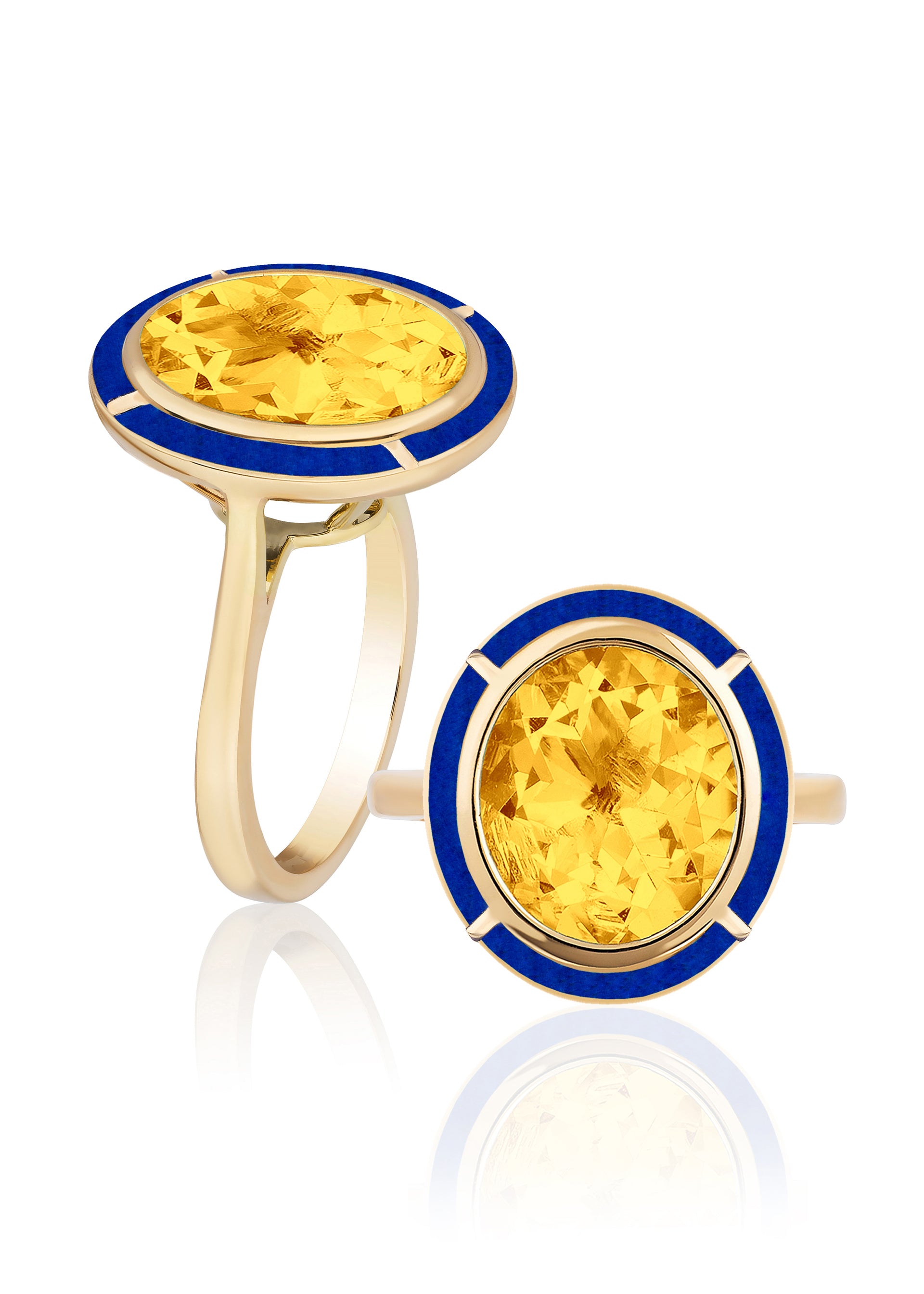 Citrine with Lapis