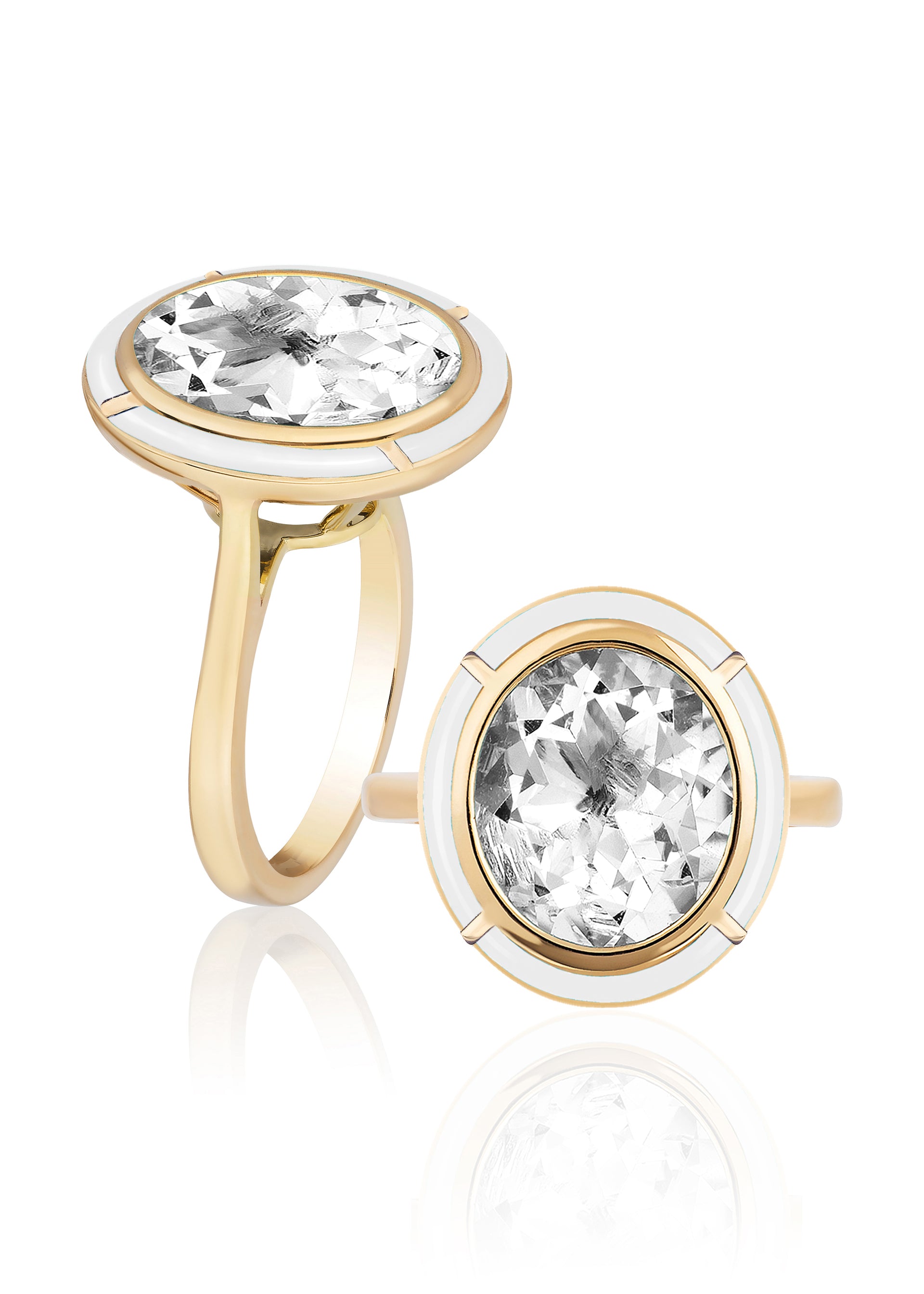 Rock Crystal with White Agate