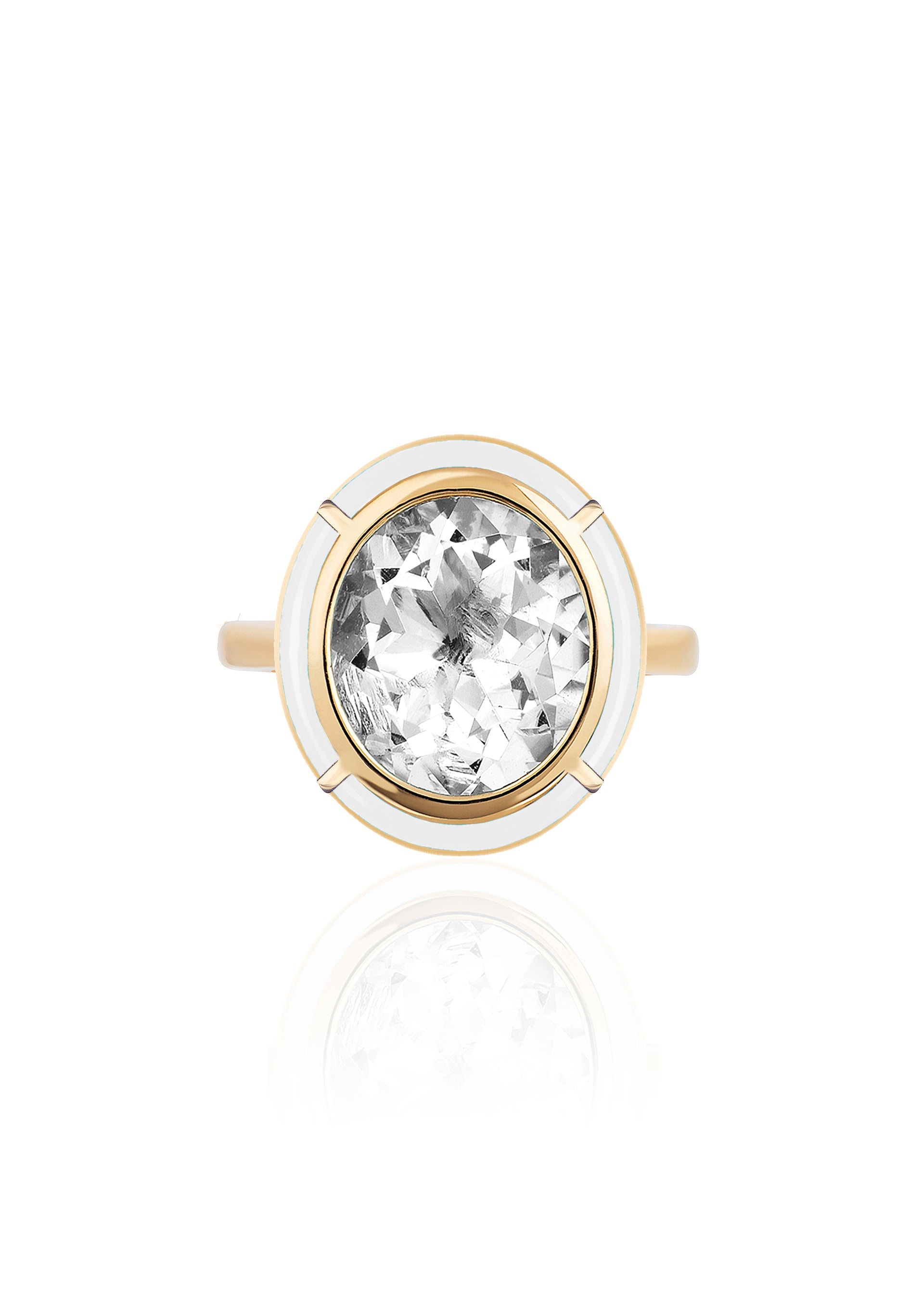 Rock Crystal with White Agate