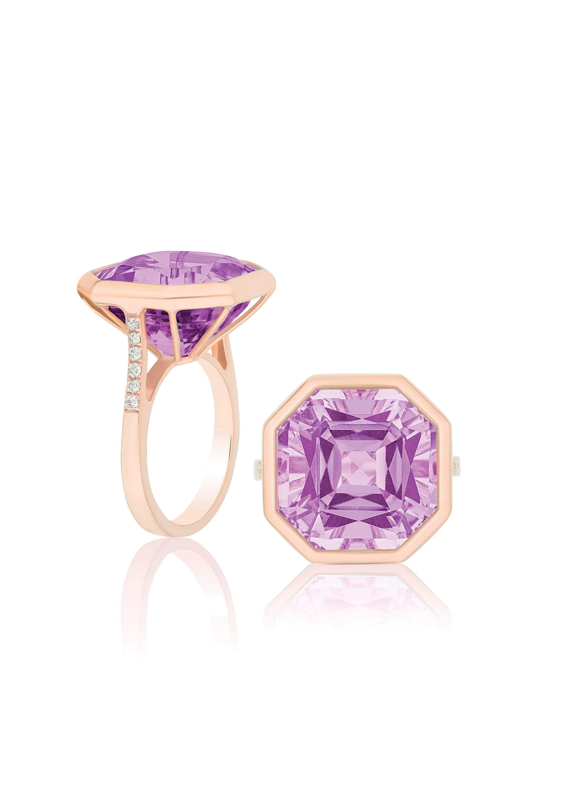 Rose gold-Lavender Amethyst