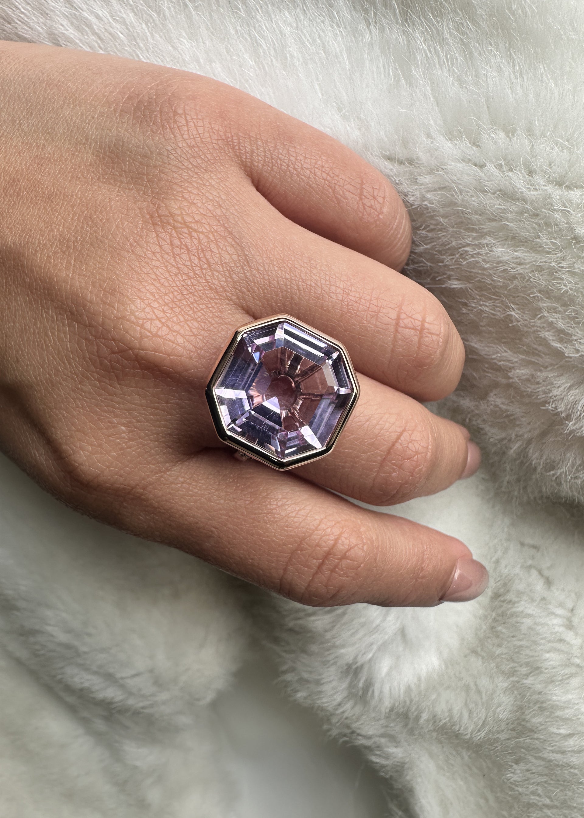 Rose gold-Lavender Amethyst